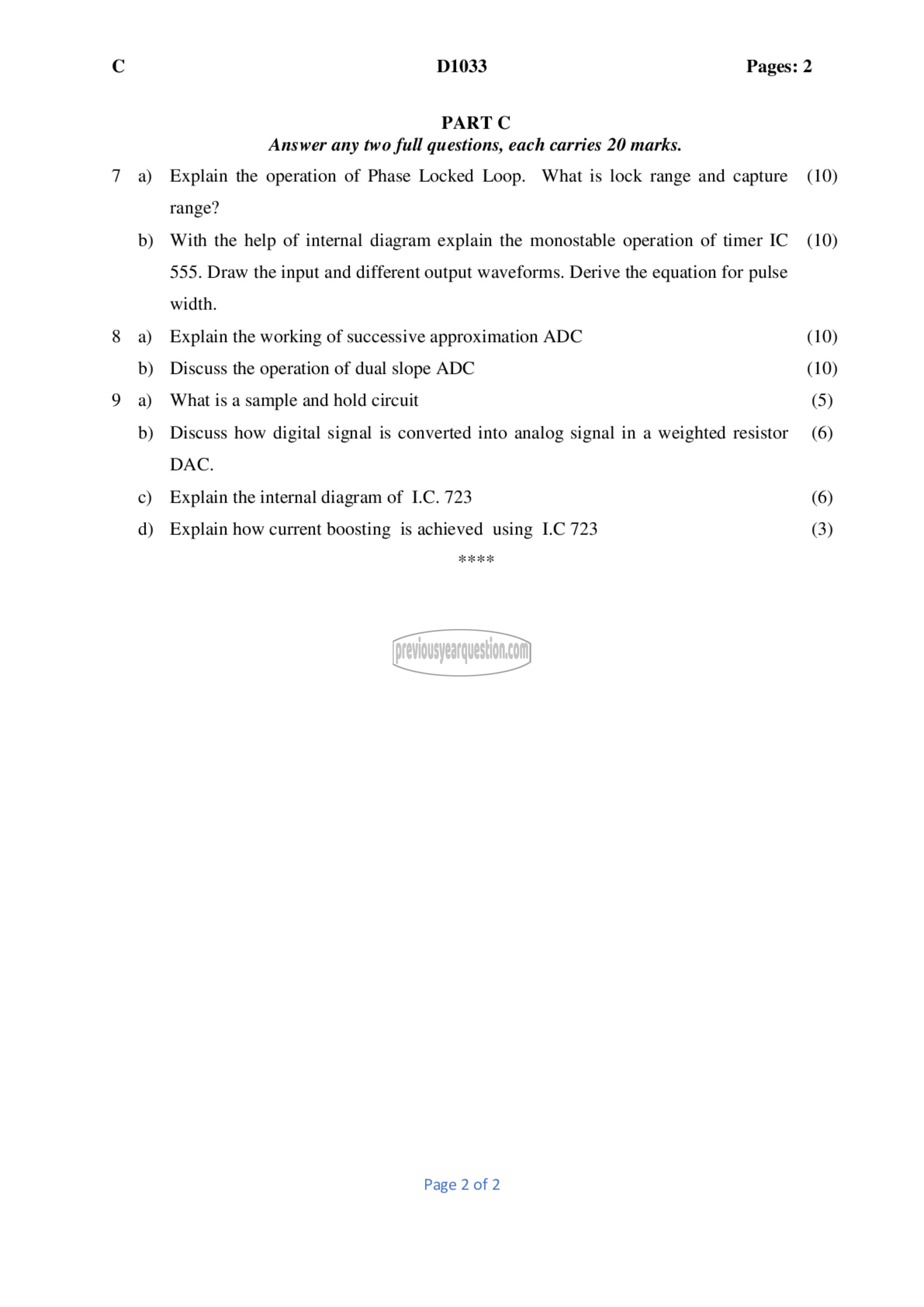 Question Paper - Analog Integrated Circuits-2