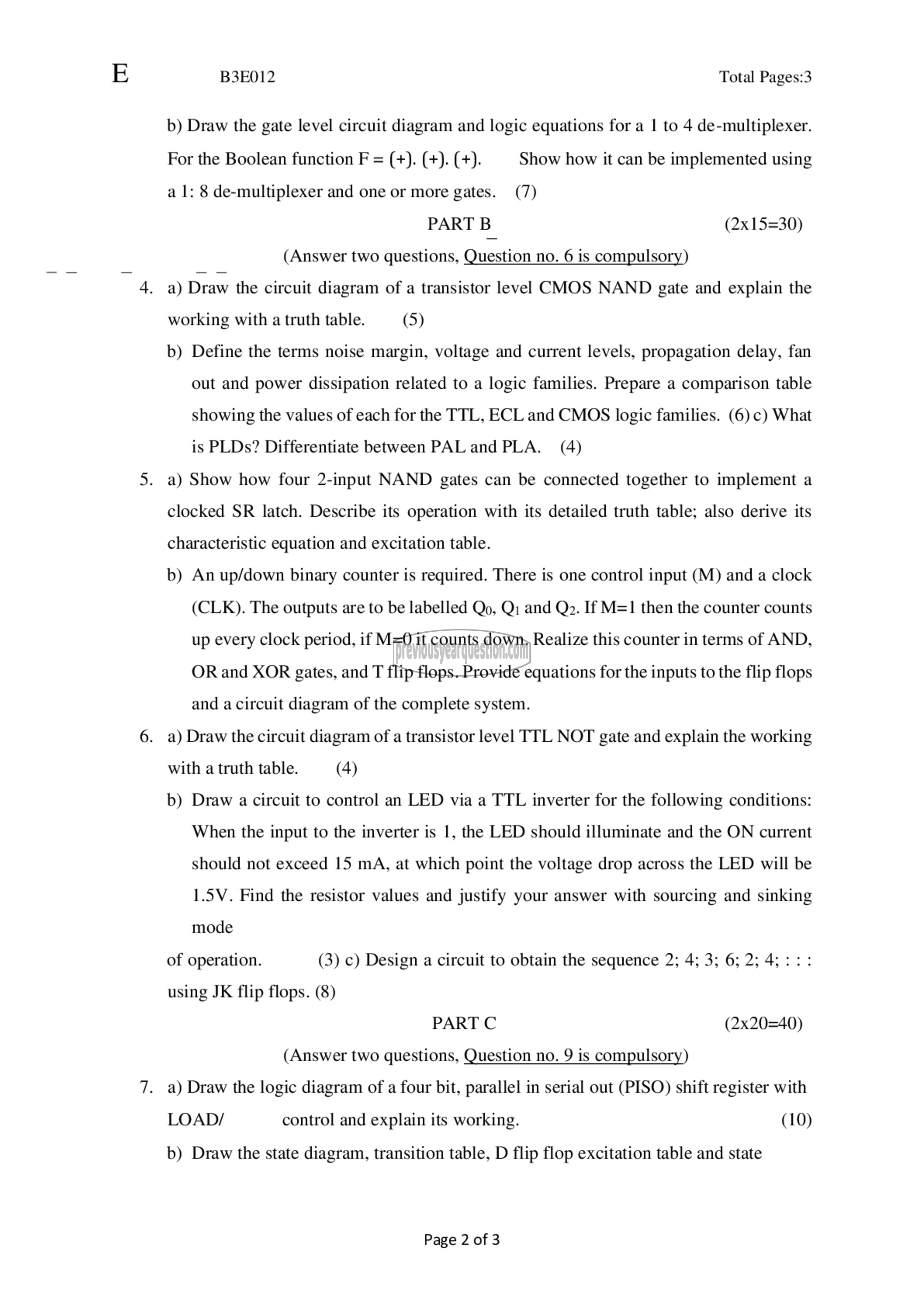 Question Paper - Logic Circuit Design-2