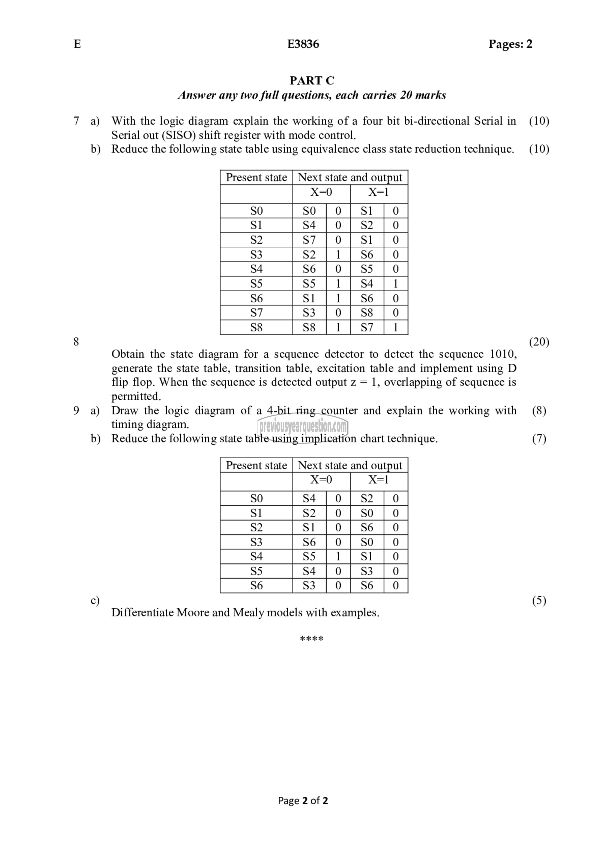 Question Paper - Logic Circuit Design-2