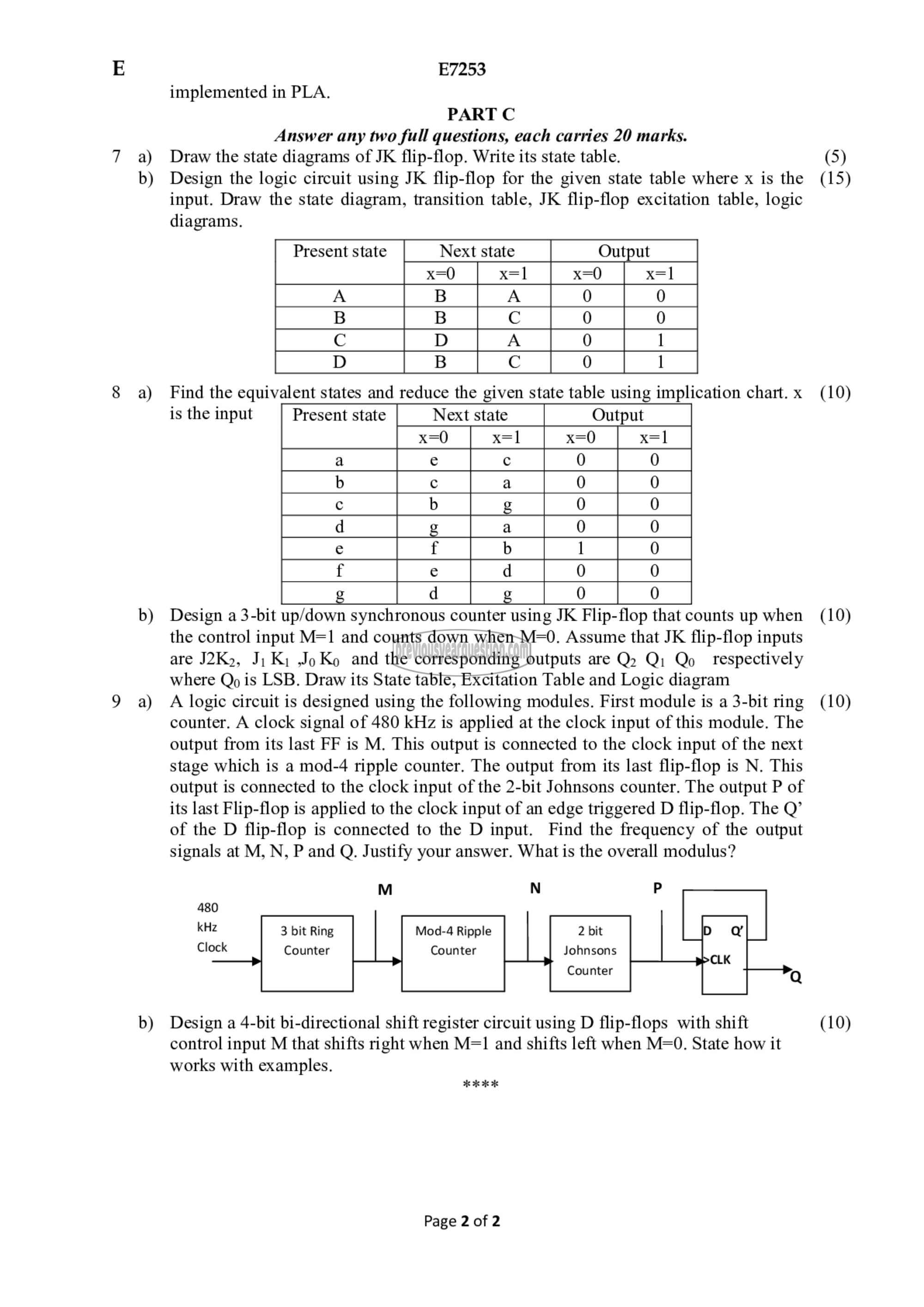 Question Paper - Logic Circuit Design-2