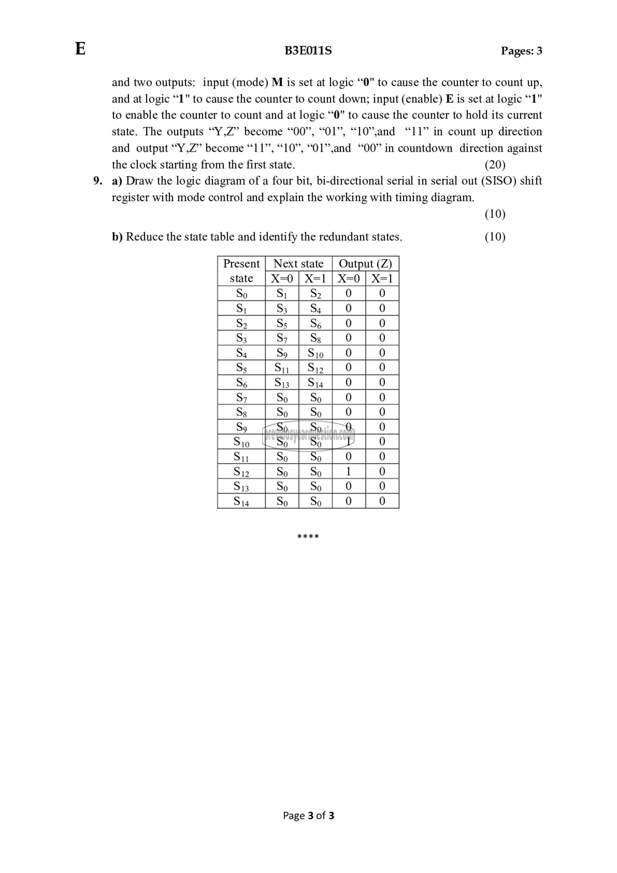 Question Paper - Logic Circuit Design-3