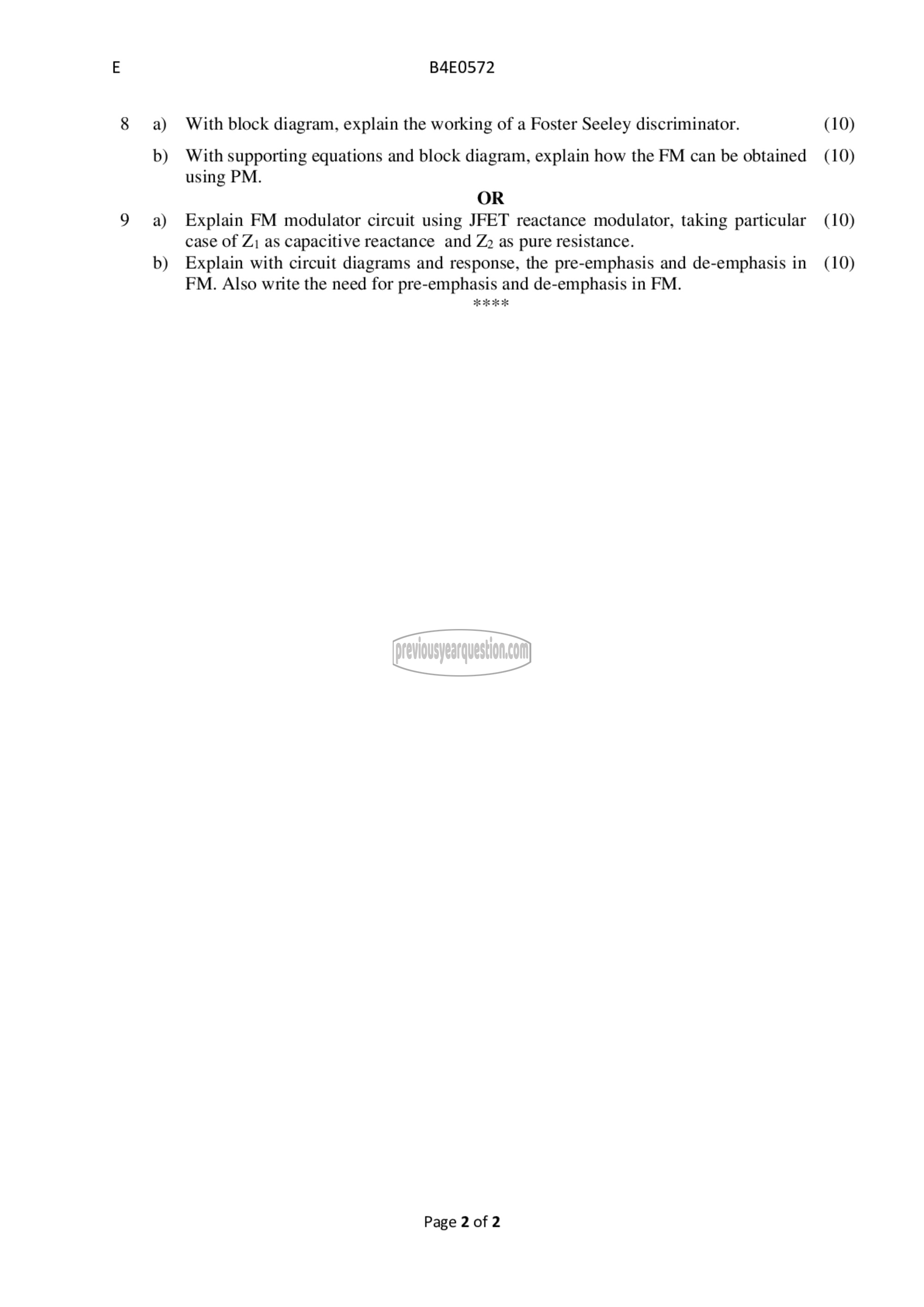 Question Paper - Analog Communication Engineering-2