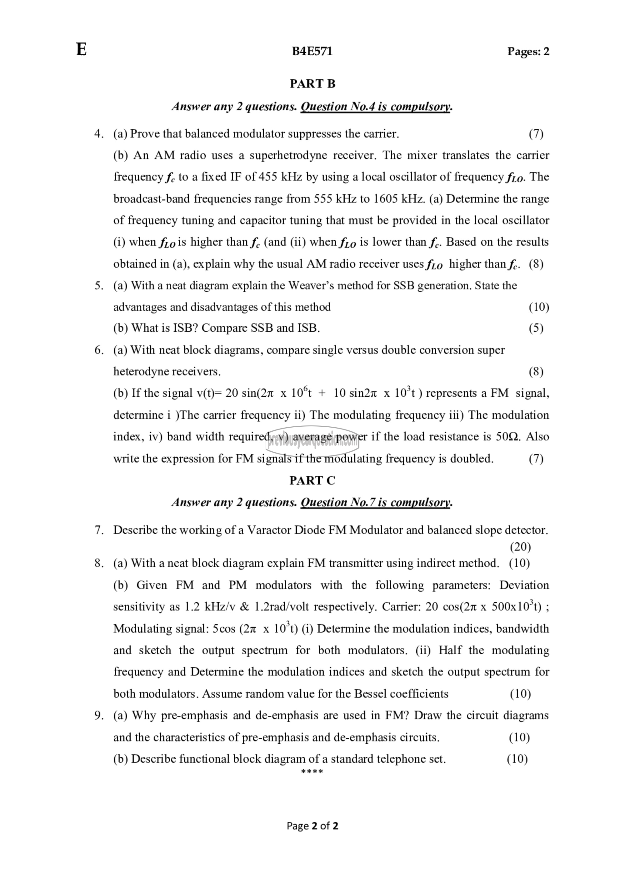 Question Paper - Analog Communication Engineering-2