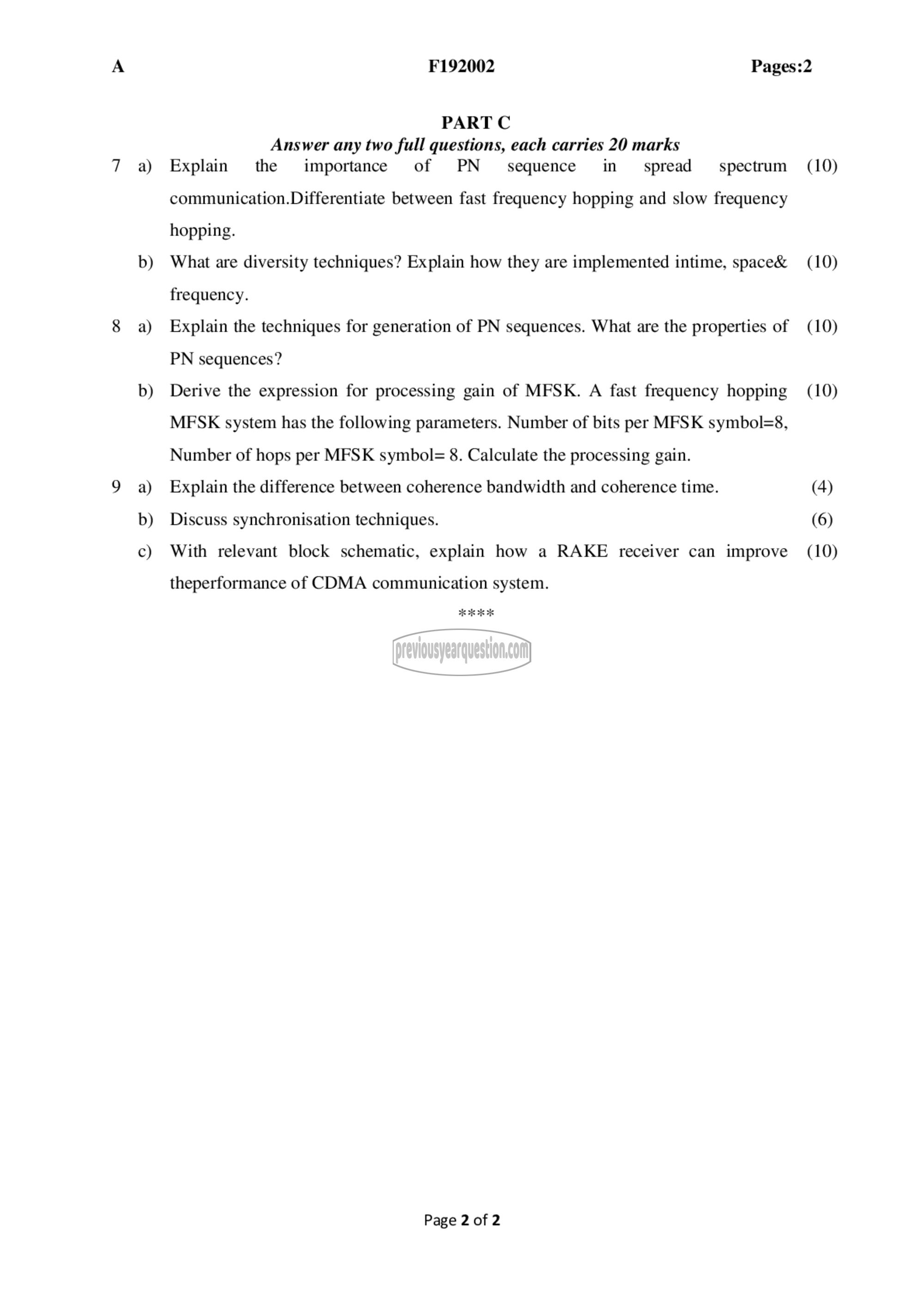 Question Paper - Digital Communication-2