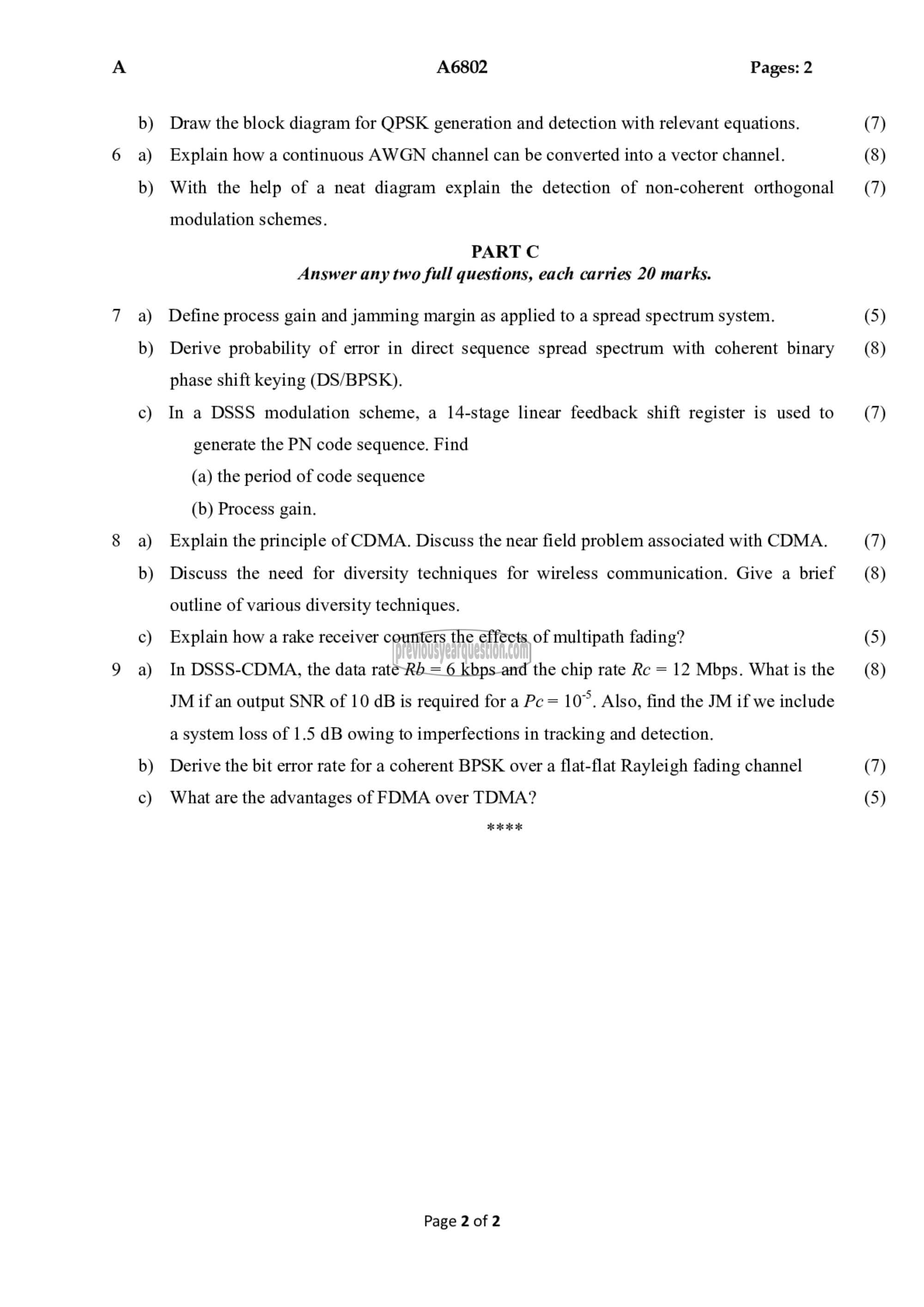 Question Paper - Digital Communication-2