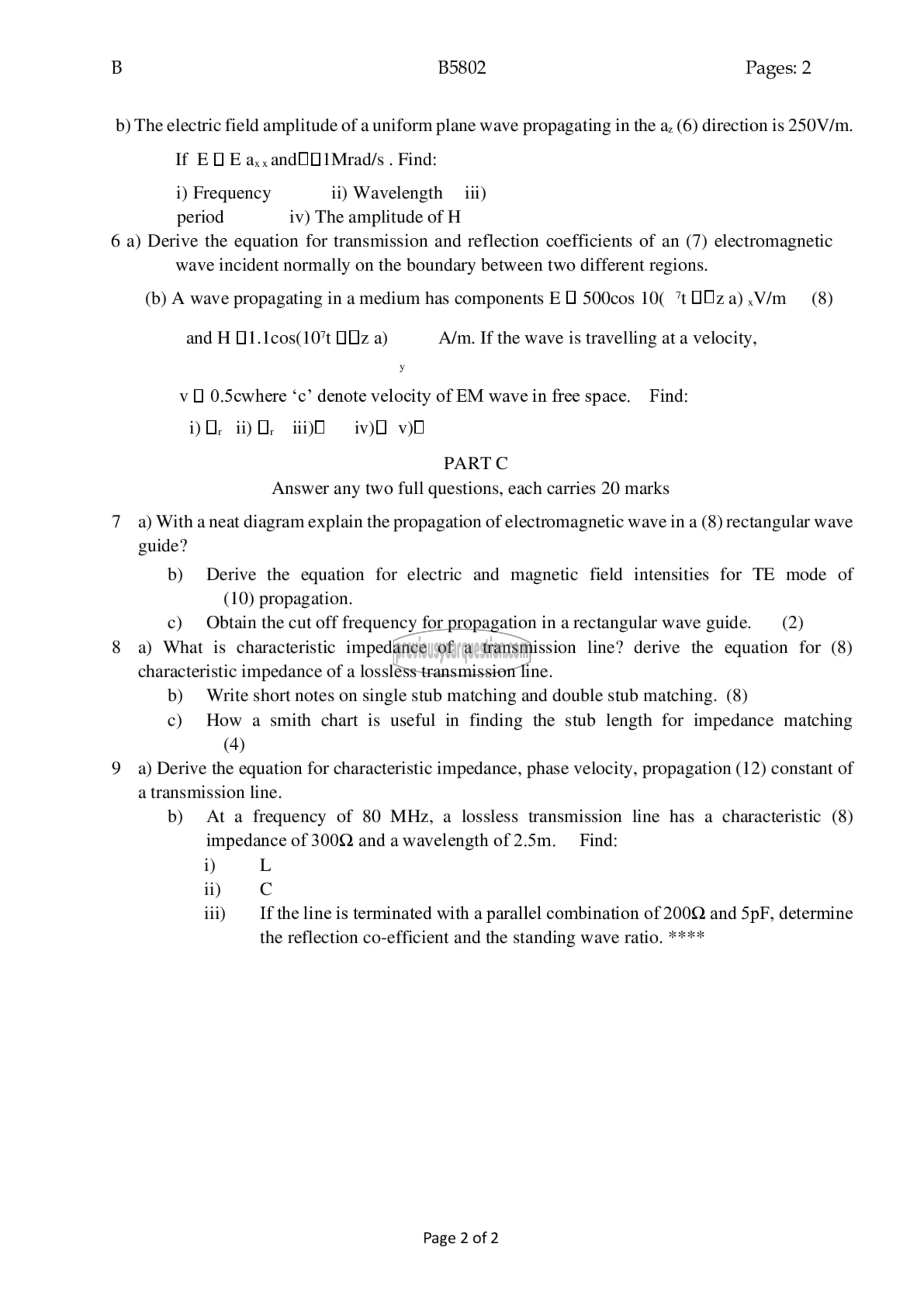 Question Paper - Applied Electromagnetic Theory-2