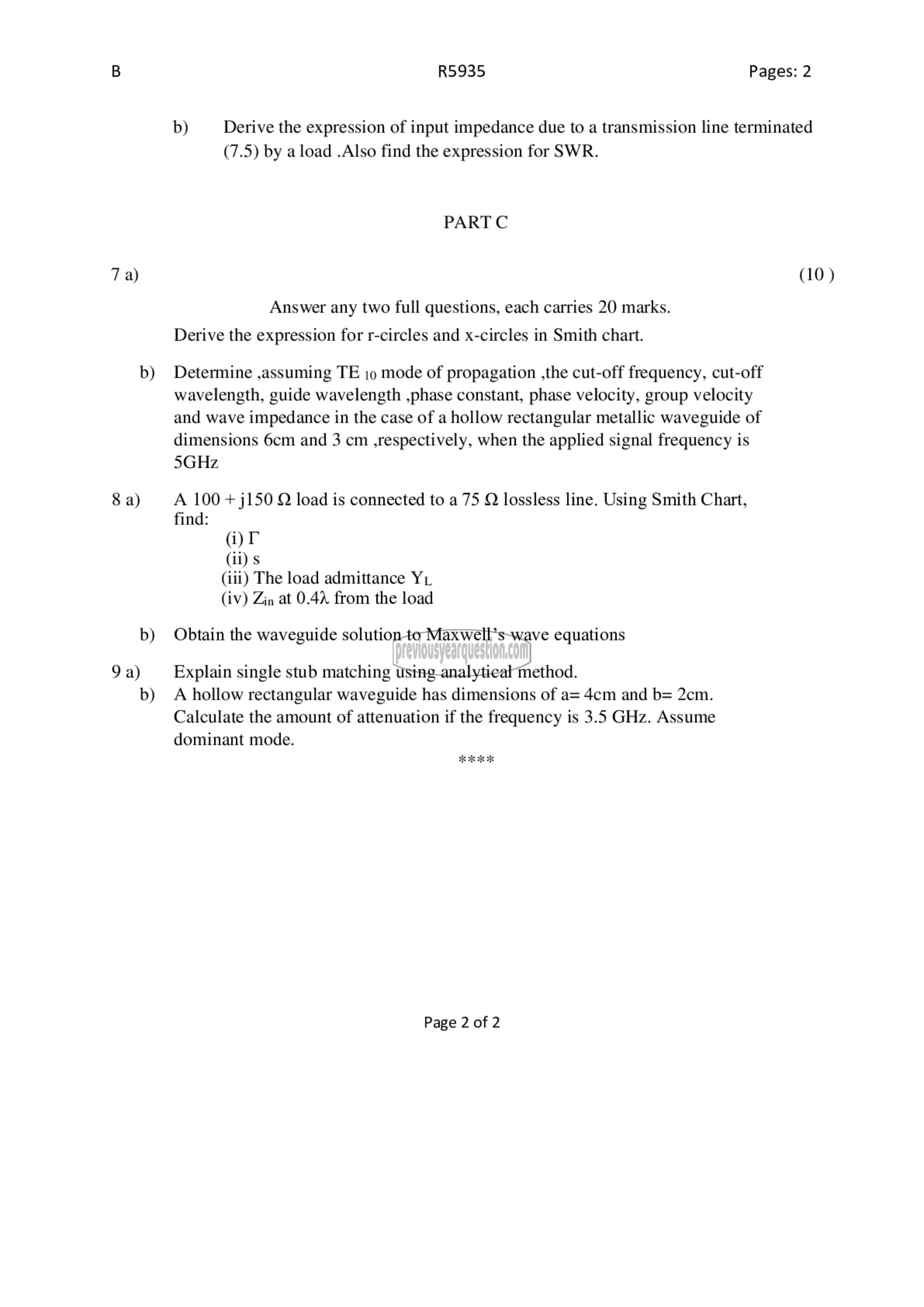 Question Paper - Applied Electromagnetic Theory-2