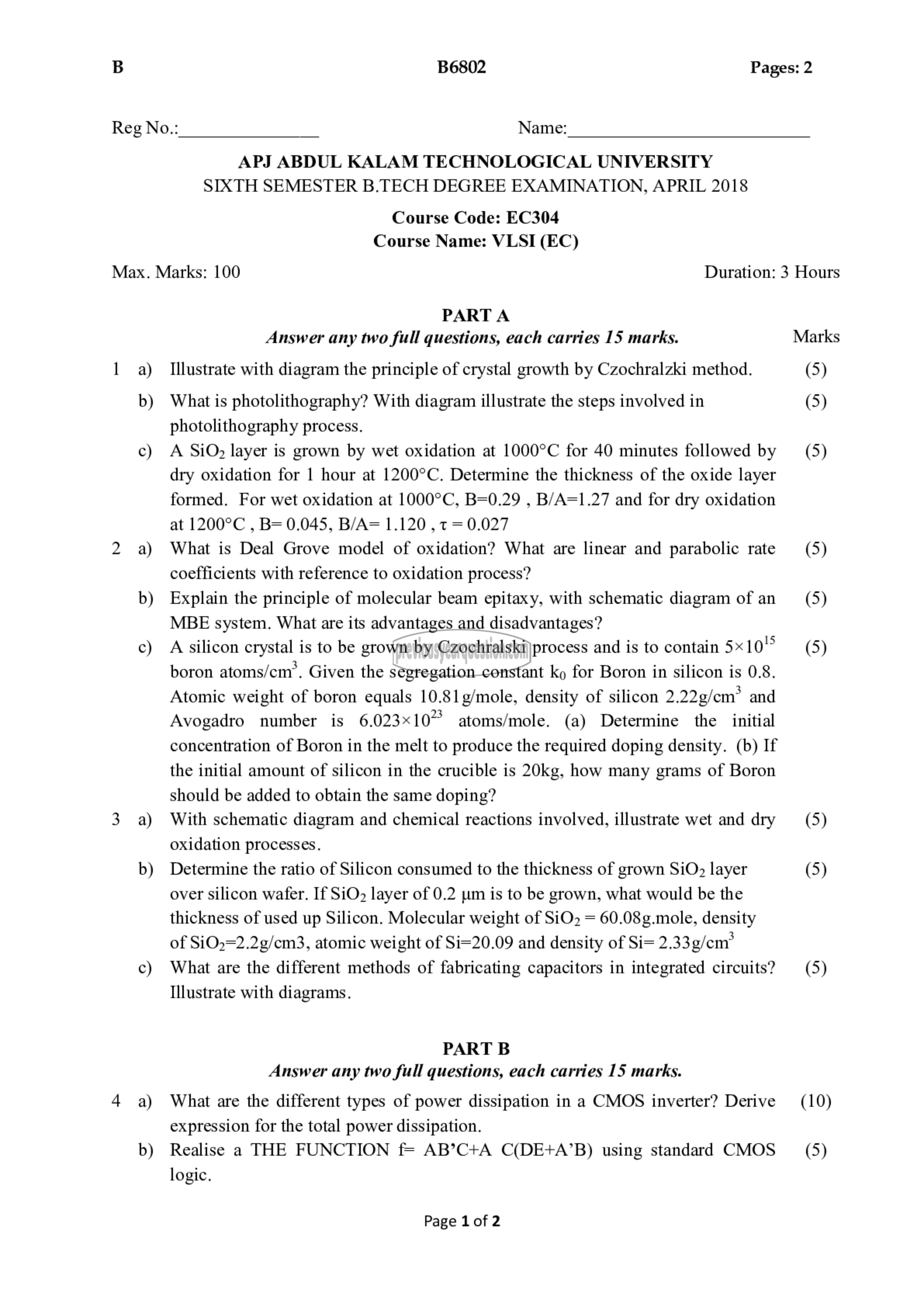 Question Paper - VLSI-1