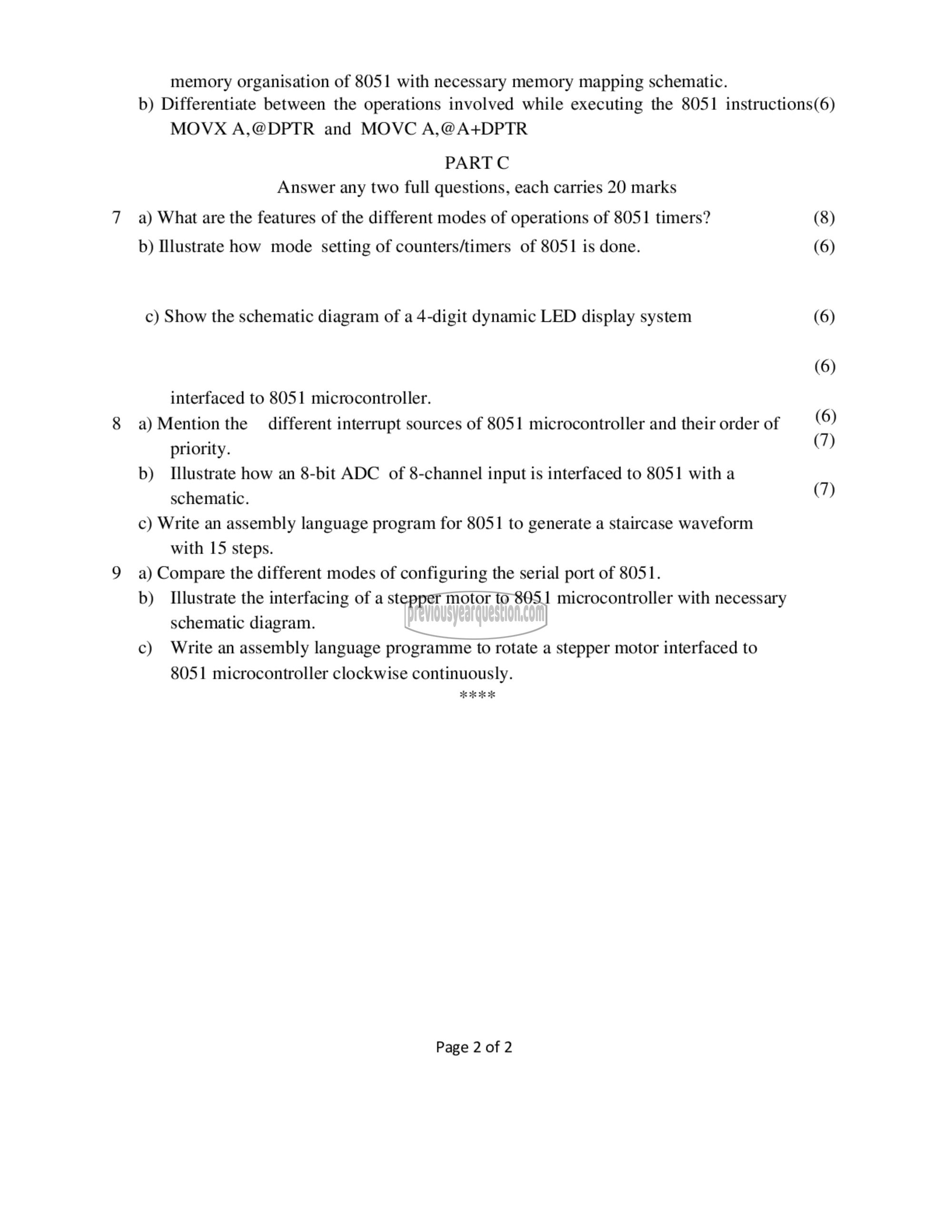 Question Paper - Microprocessors & Microcontrollers-2