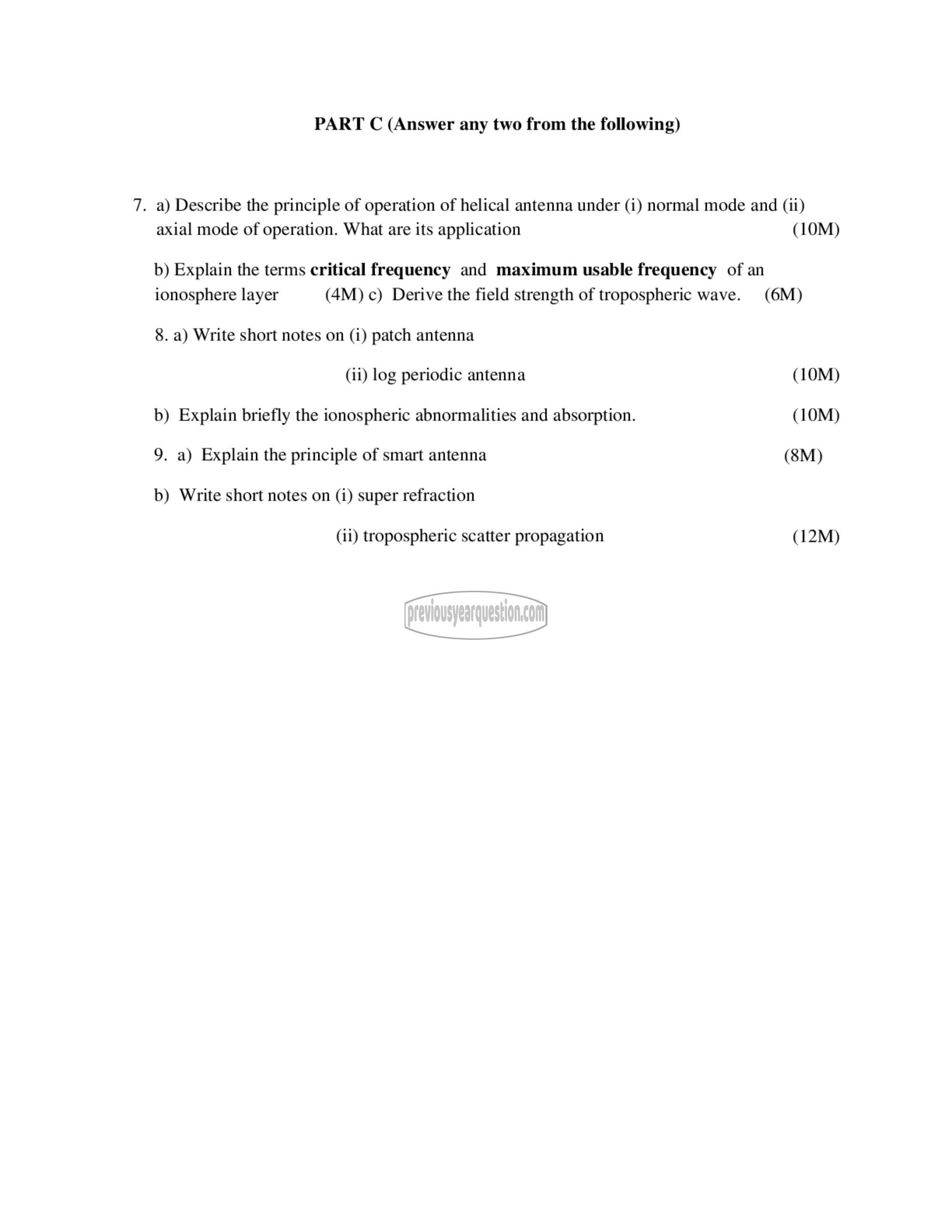 Question Paper - Antenna & Wave Propagation-2