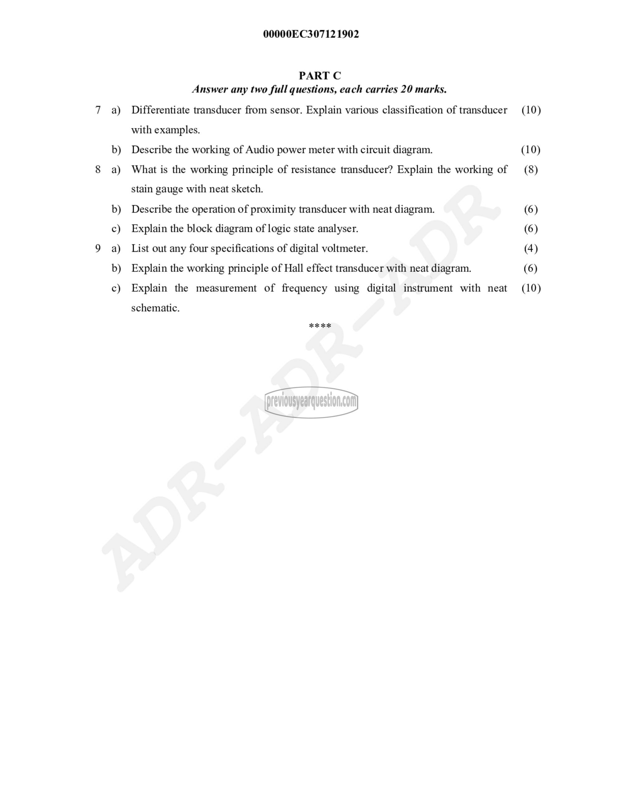 Question Paper - Power Electronics & Instrumentation-2