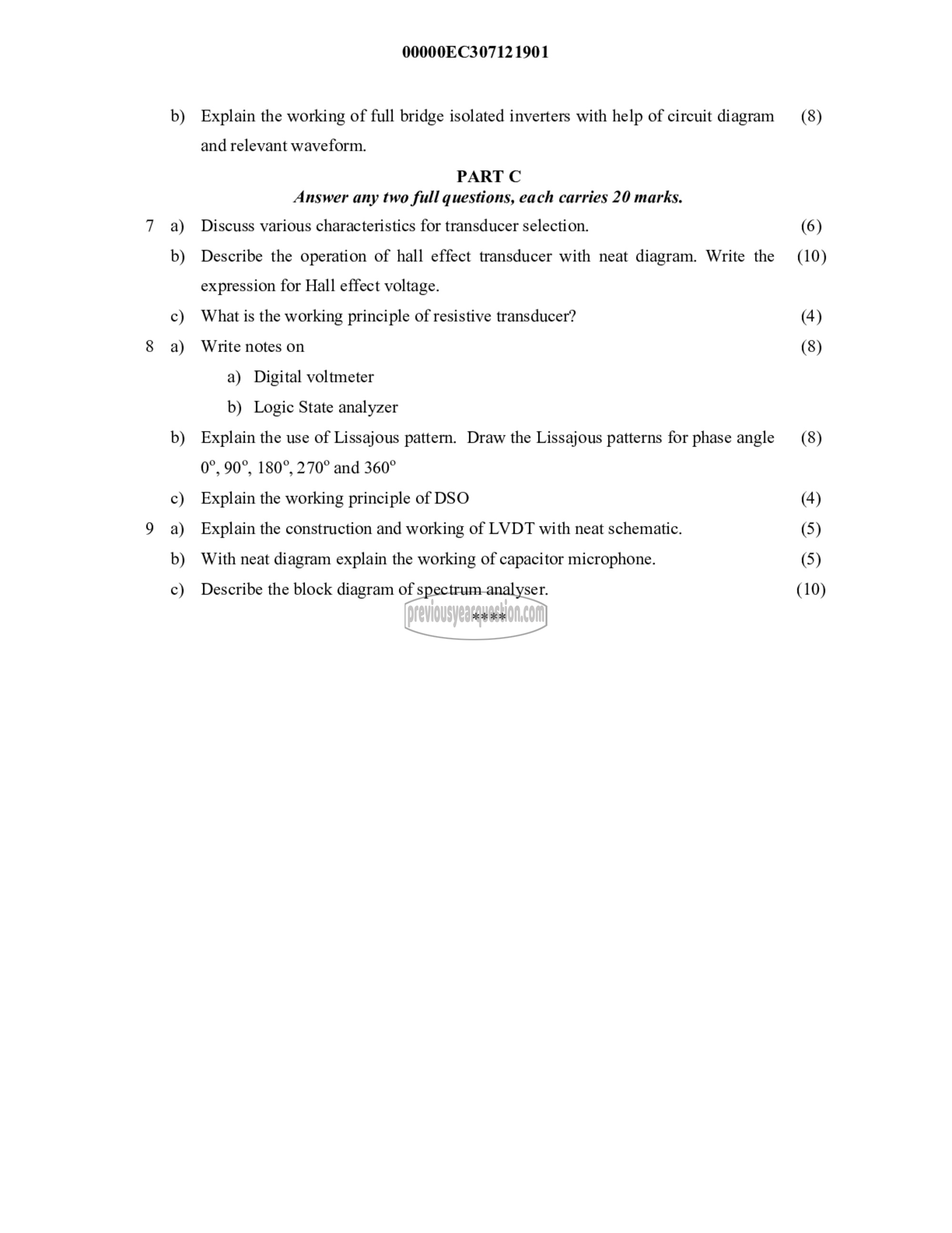 Question Paper - Power Electronics & Instrumentation-2