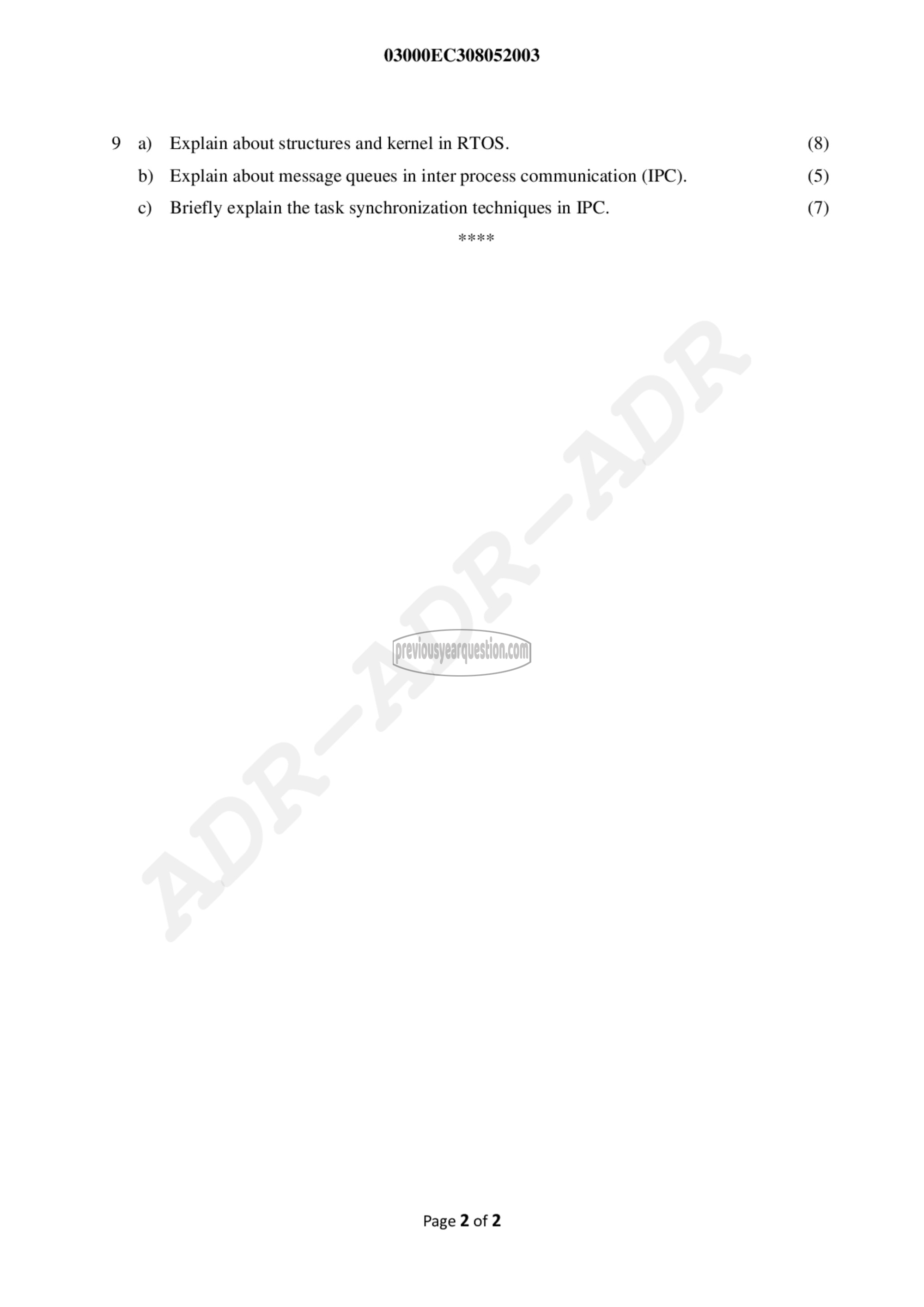 Question Paper - Embedded System-2