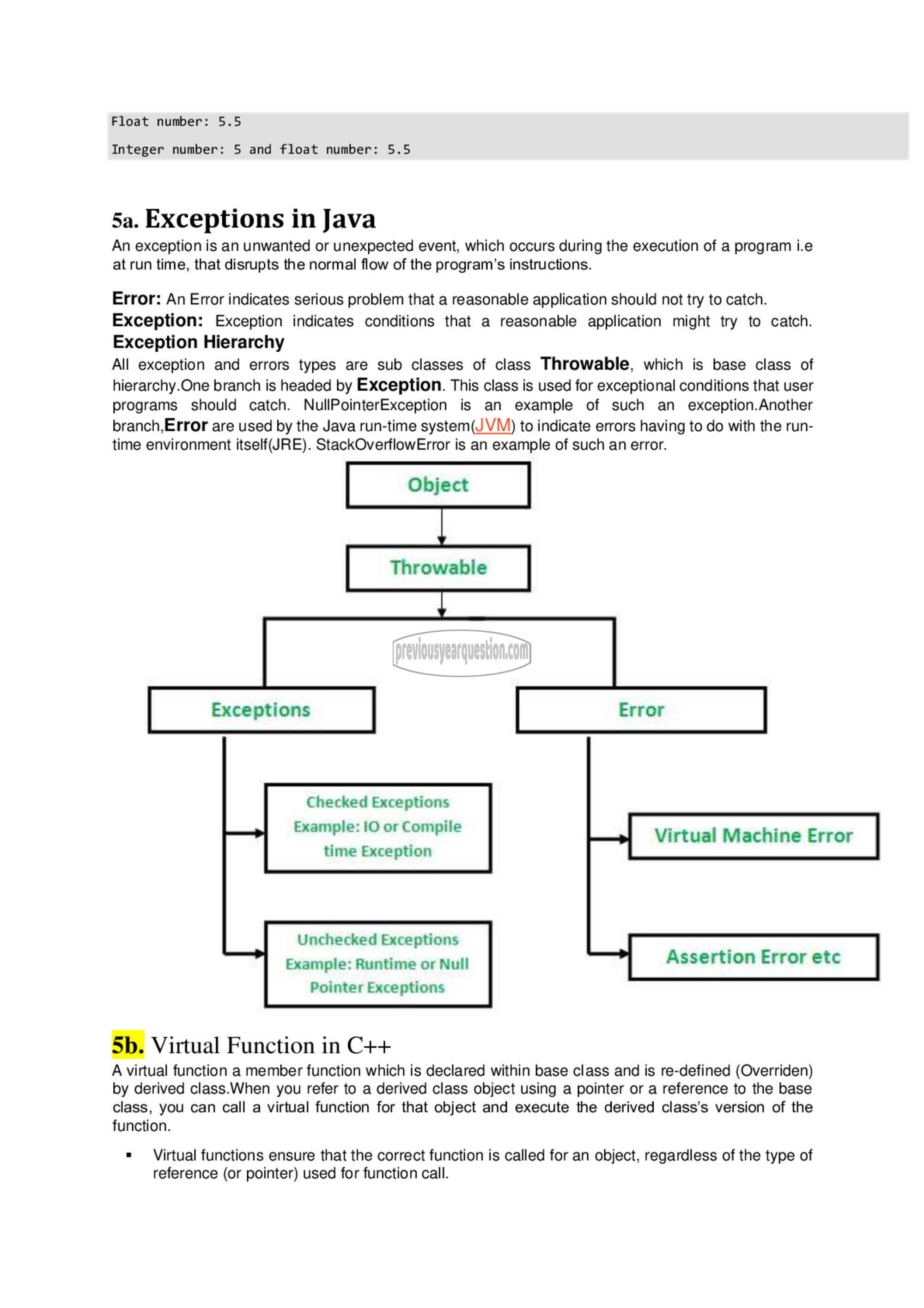 Question Paper - Object Oriented Programming-14