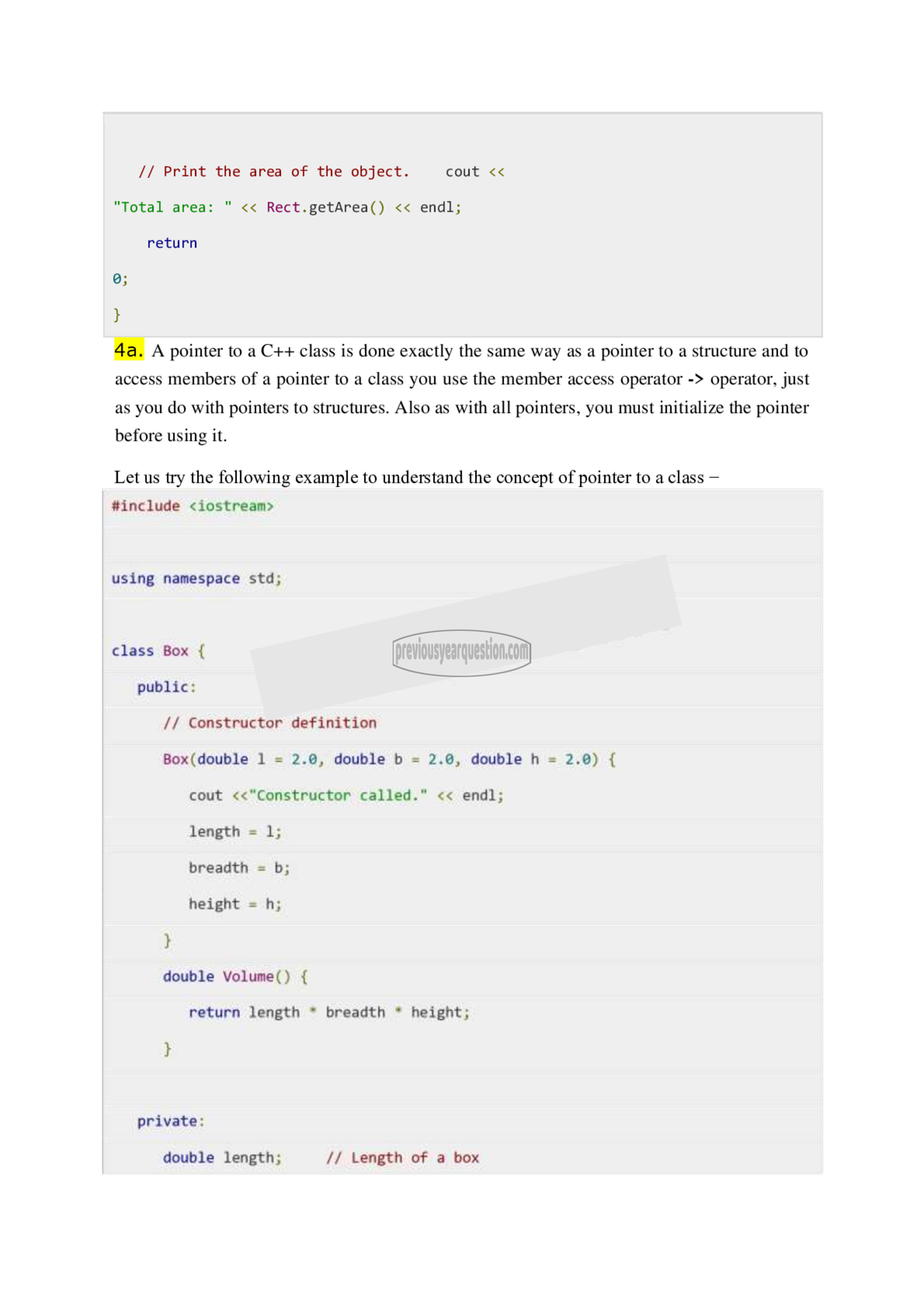 Question Paper - Object Oriented Programming-10