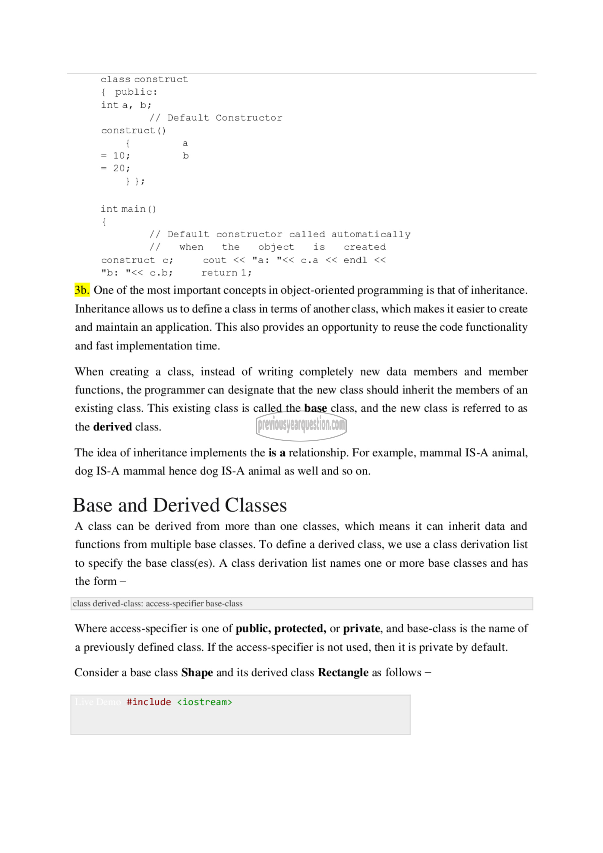 Question Paper - Object Oriented Programming-8