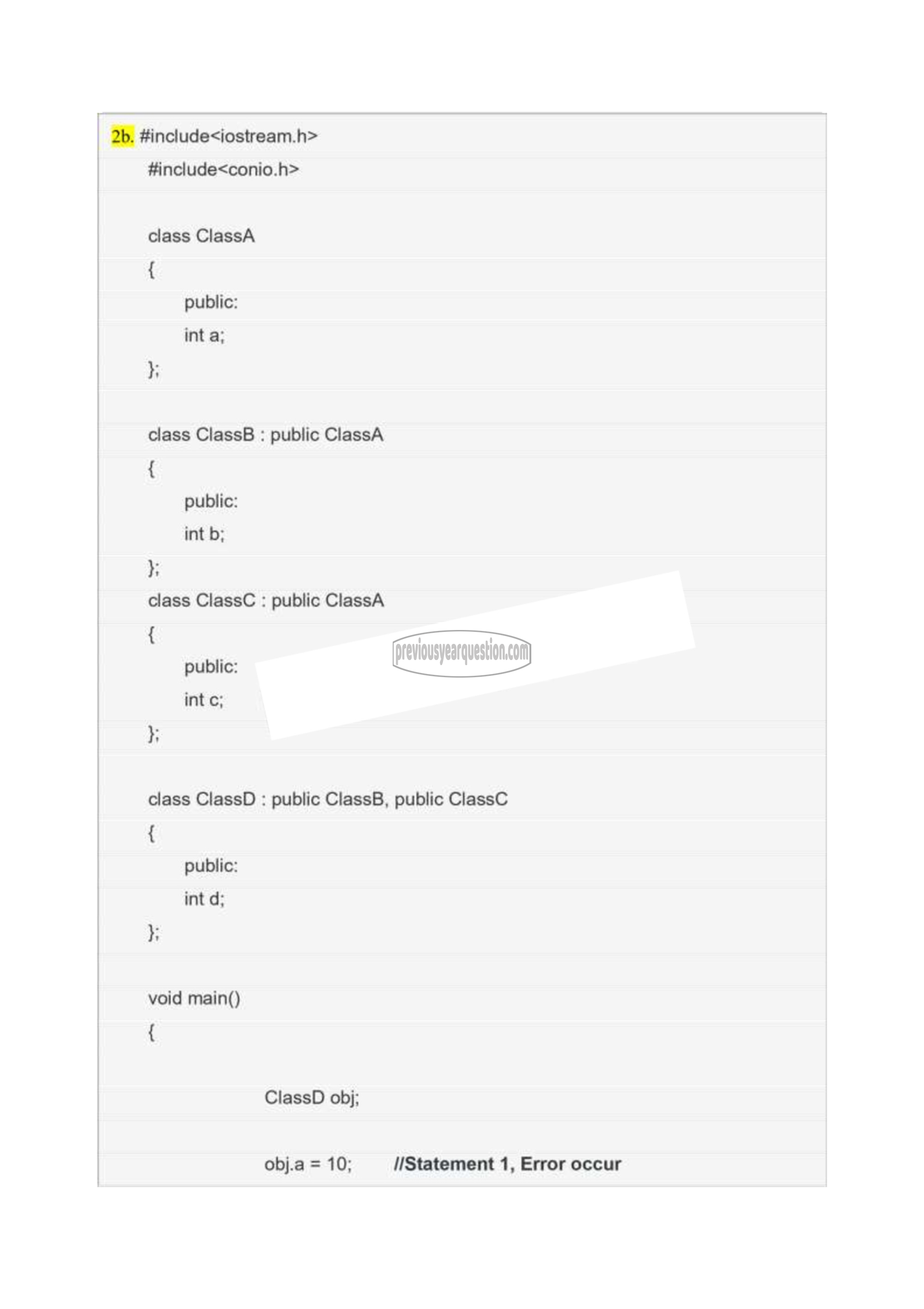 Question Paper - Object Oriented Programming-6