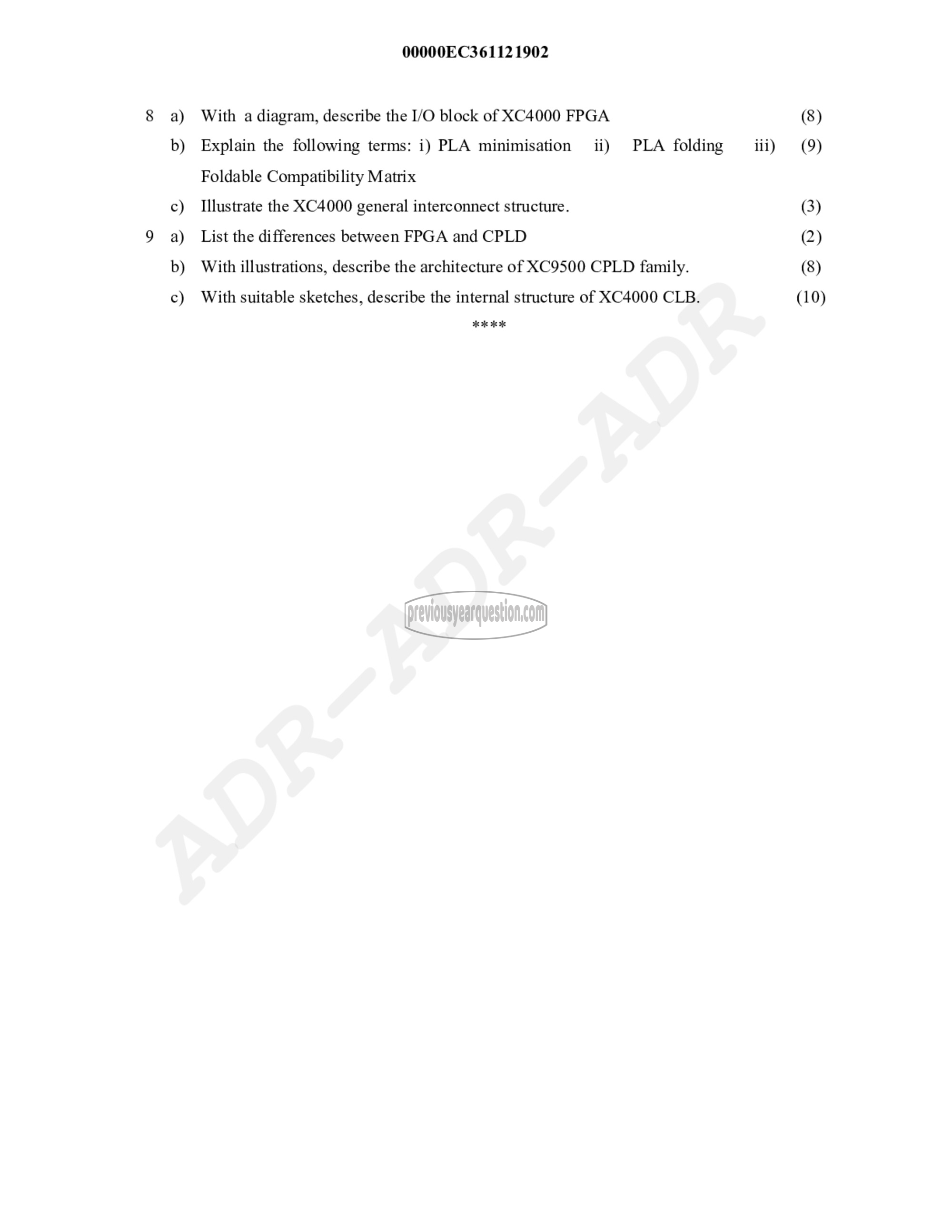 Question Paper - Digital System Design-3