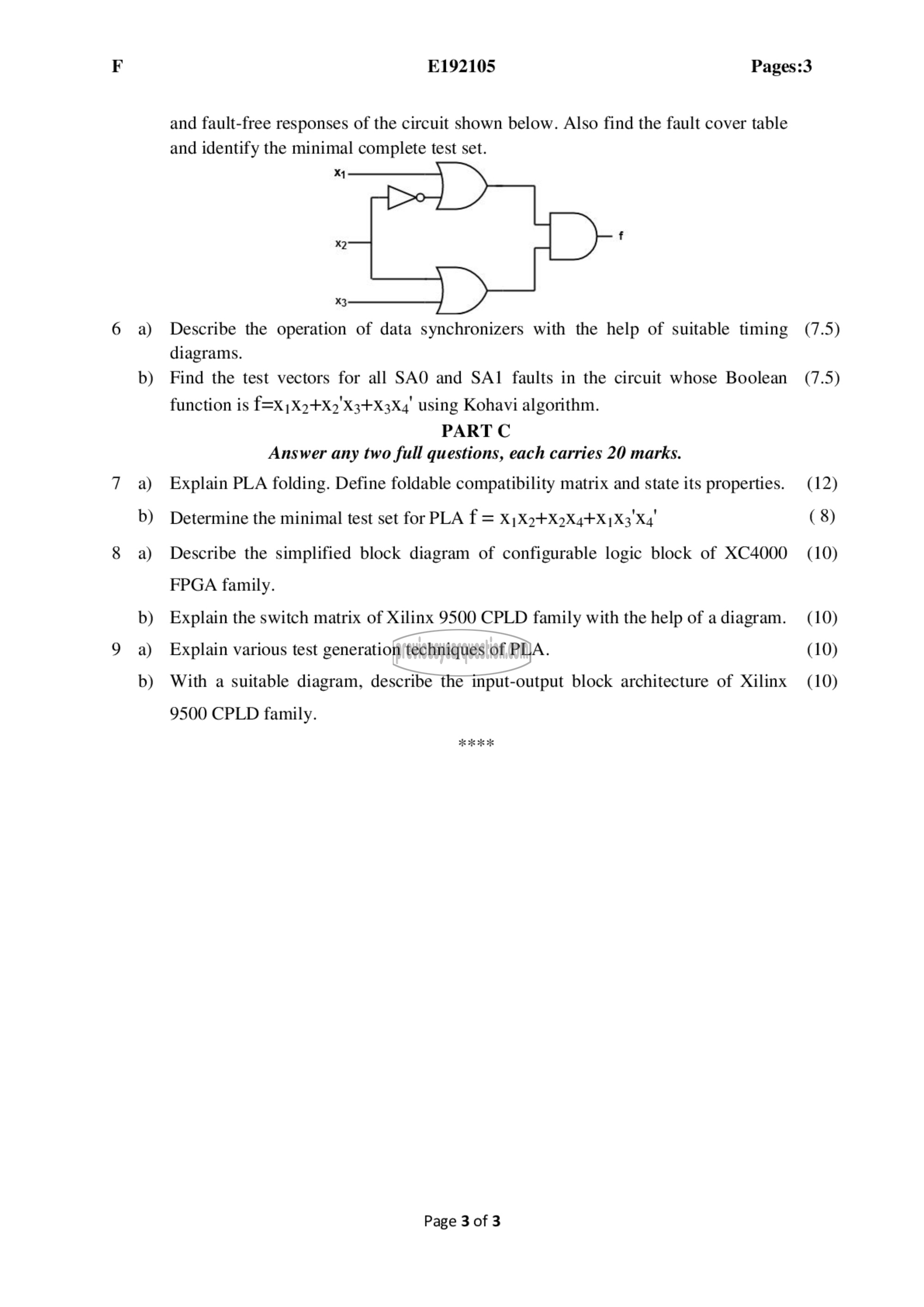 Question Paper - Digital System Design-3