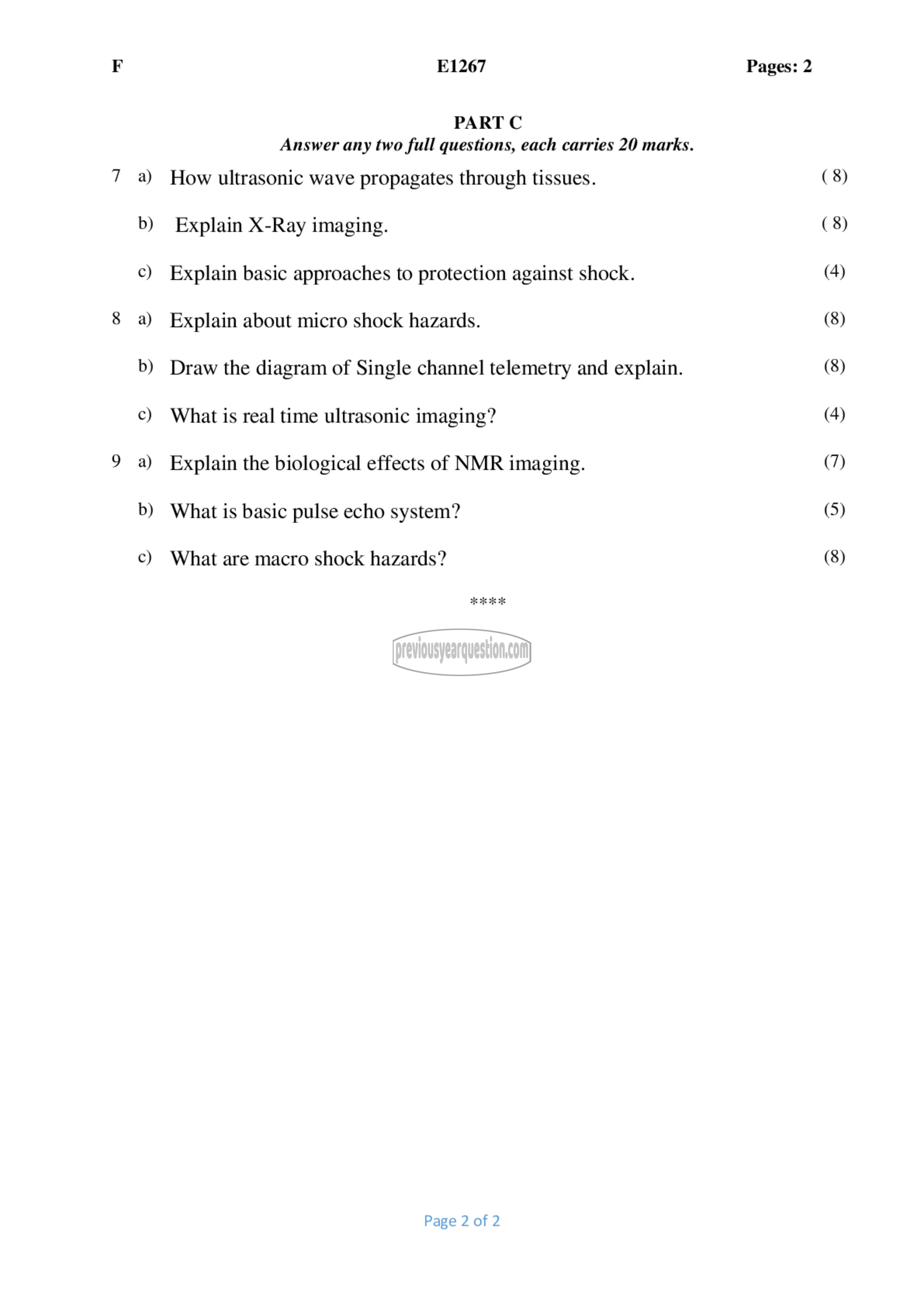 Question Paper - Biomedical Engineering-2