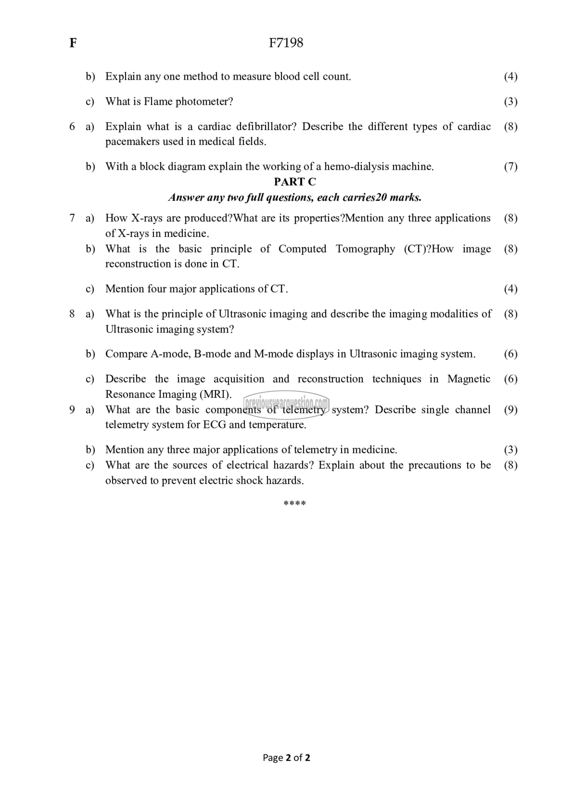 Question Paper - Biomedical Engineering-2