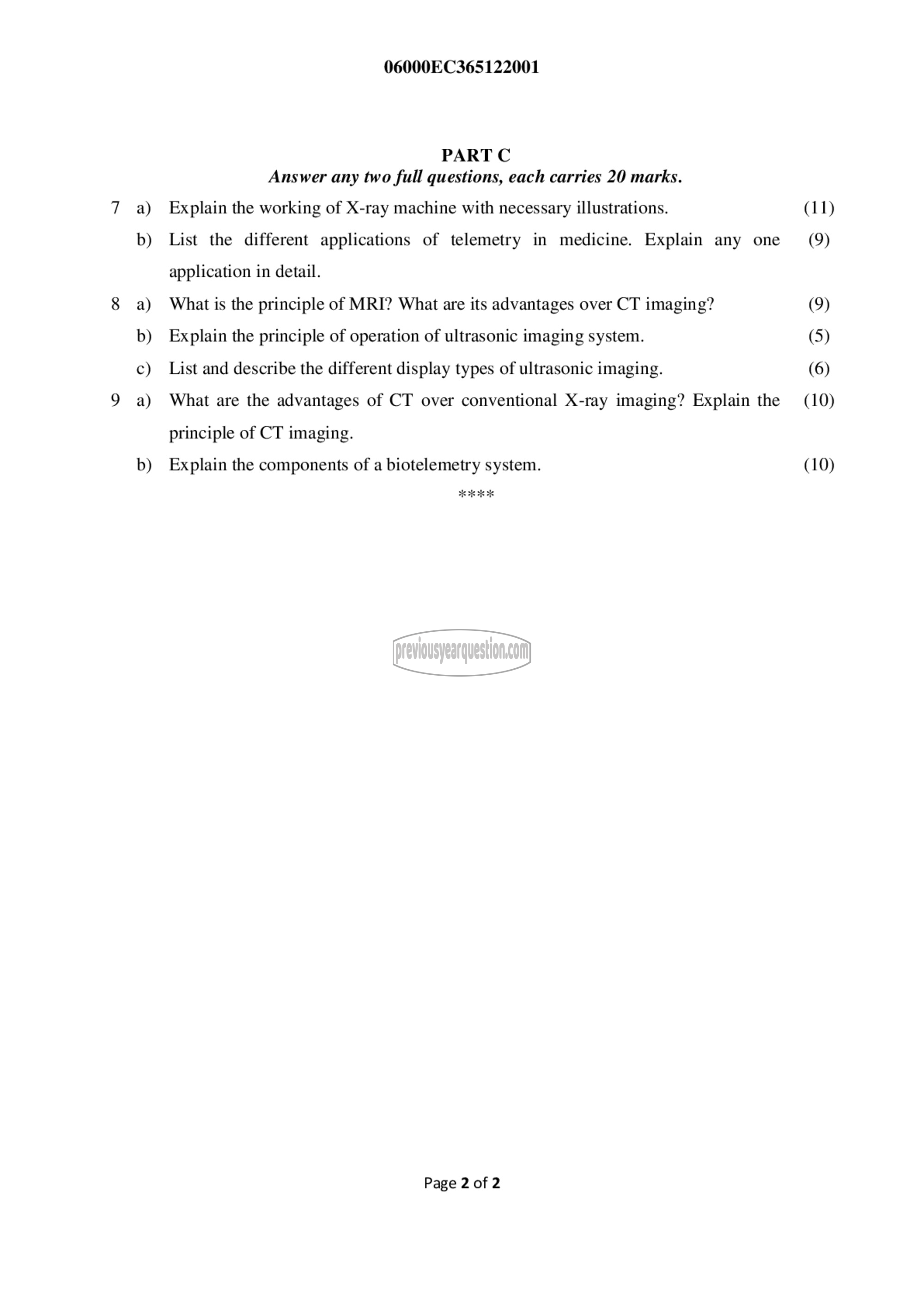 Question Paper - Biomedical Engineering-2