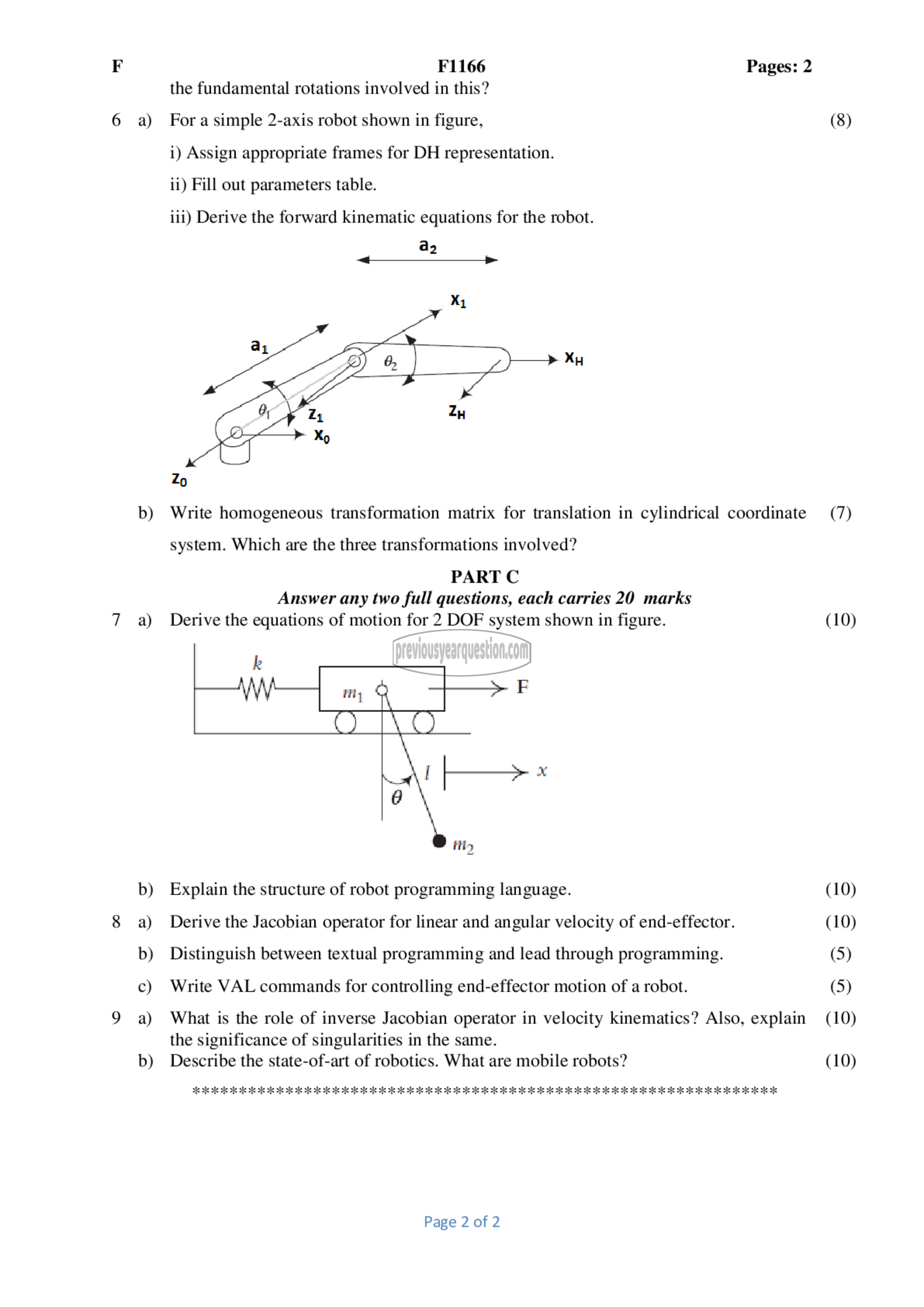 Question Paper - Robotics-2