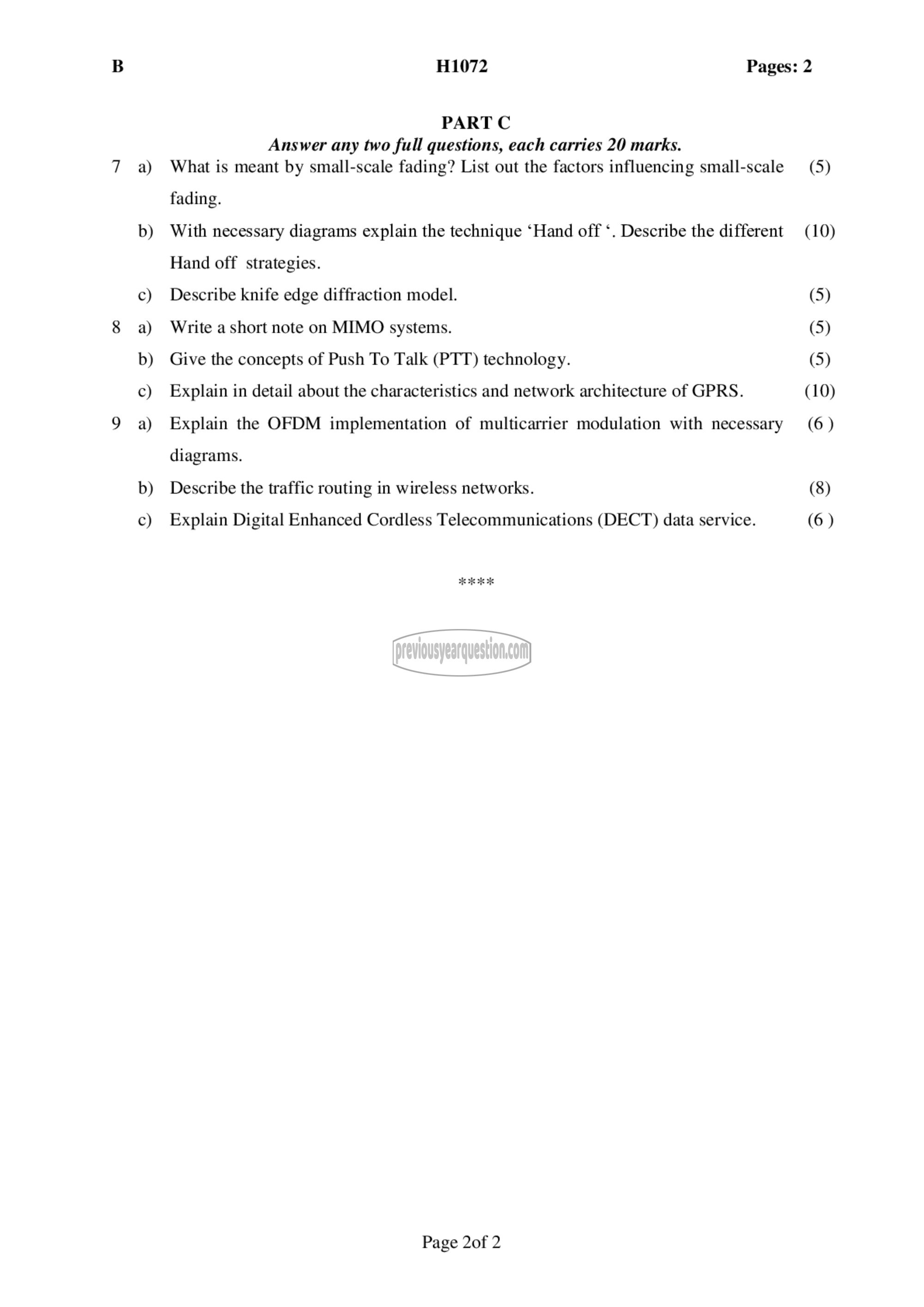 Question Paper - Advanced Communication Systems-2