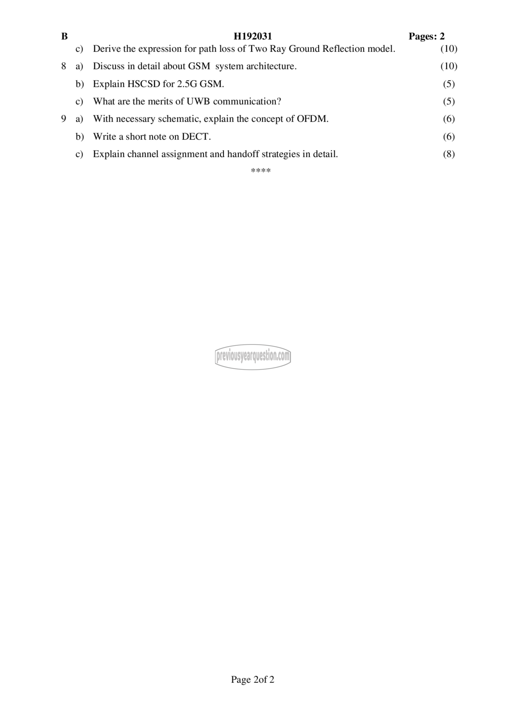 Question Paper - Advanced Communication Systems-2