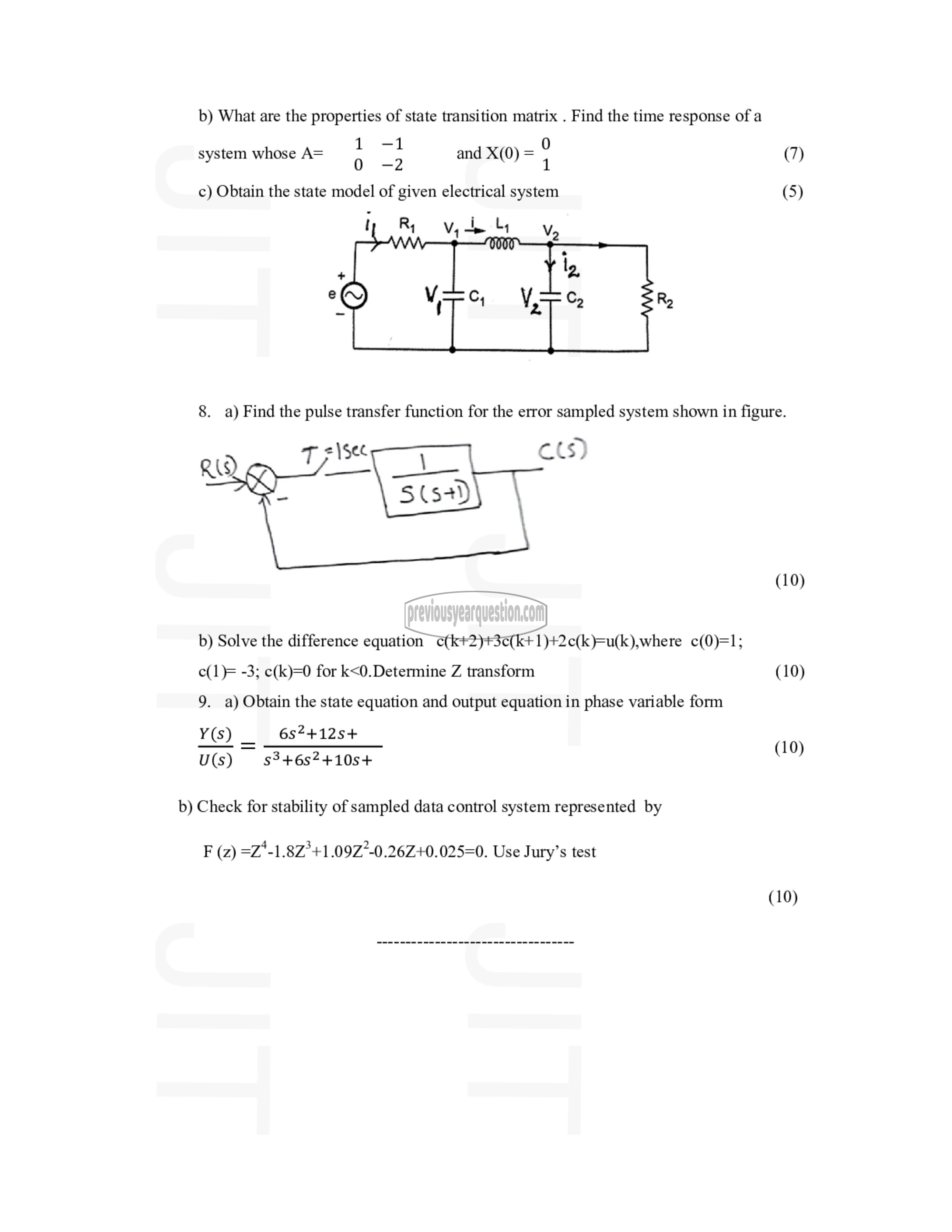 Question Paper - Control Systems-3