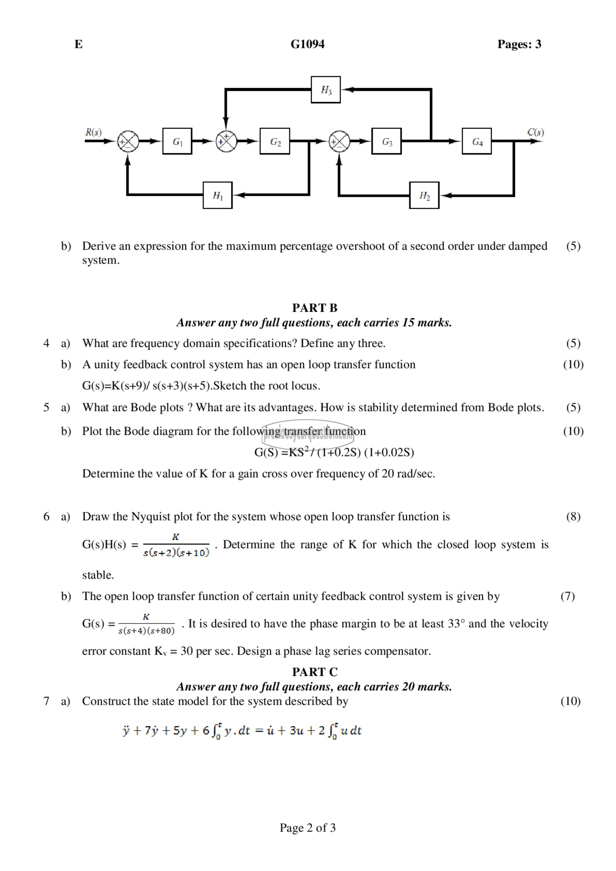 Question Paper - Control Systems-2