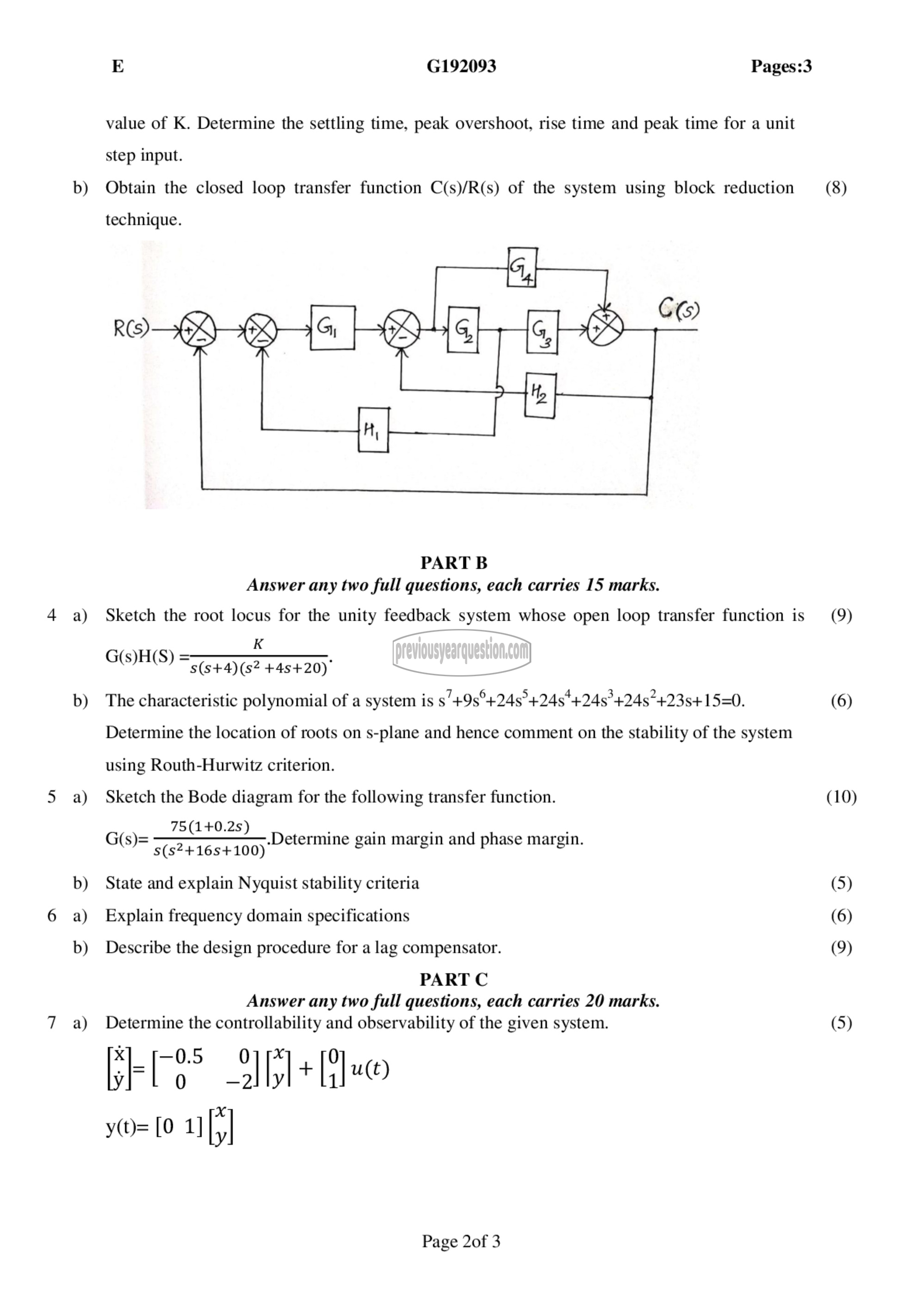 Question Paper - Control Systems-2