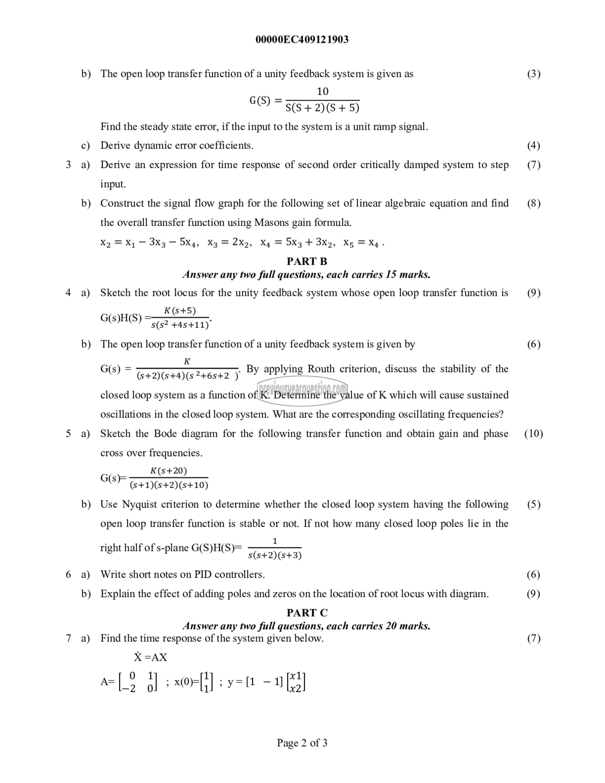 Question Paper - Control Systems-2