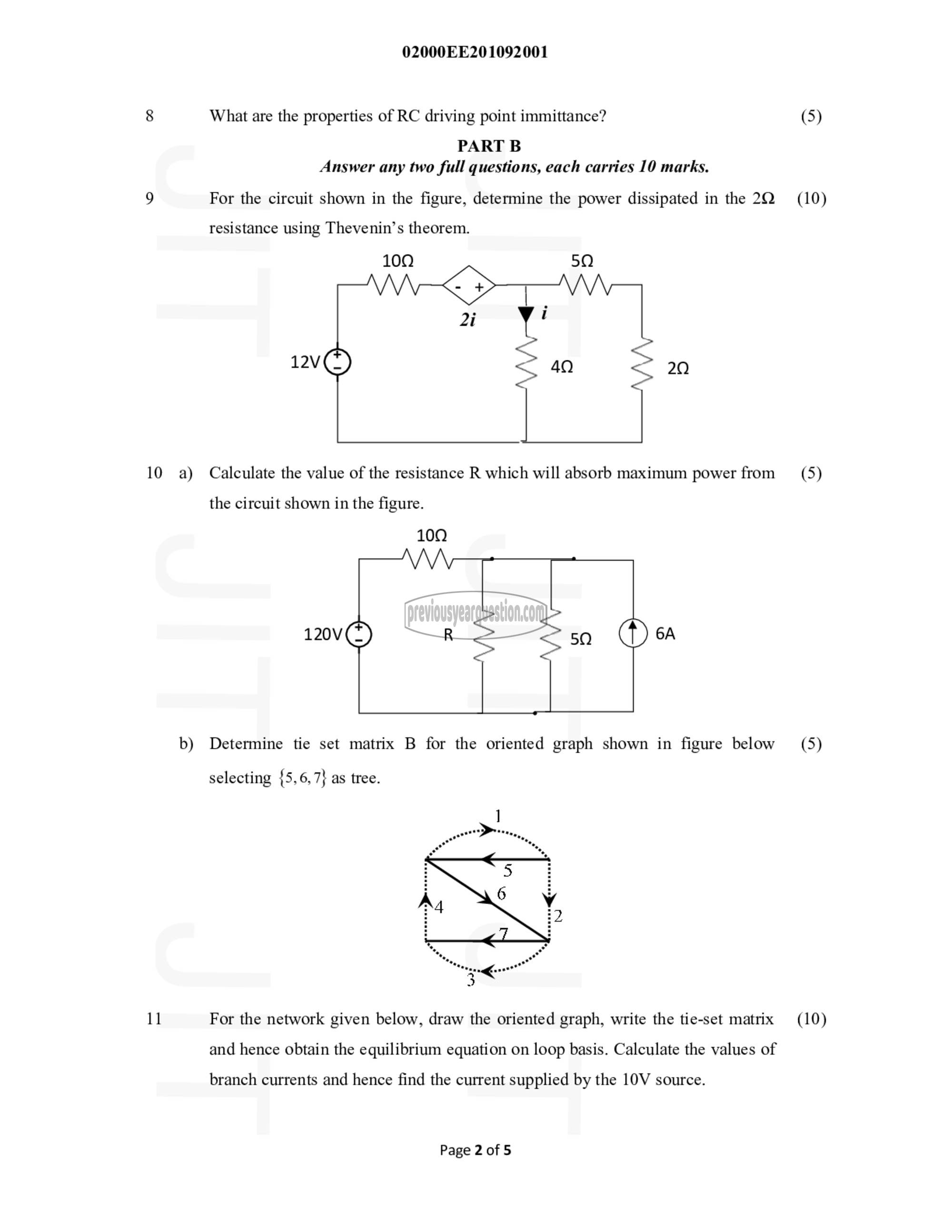 Question Paper - Circuits and, Networks-2