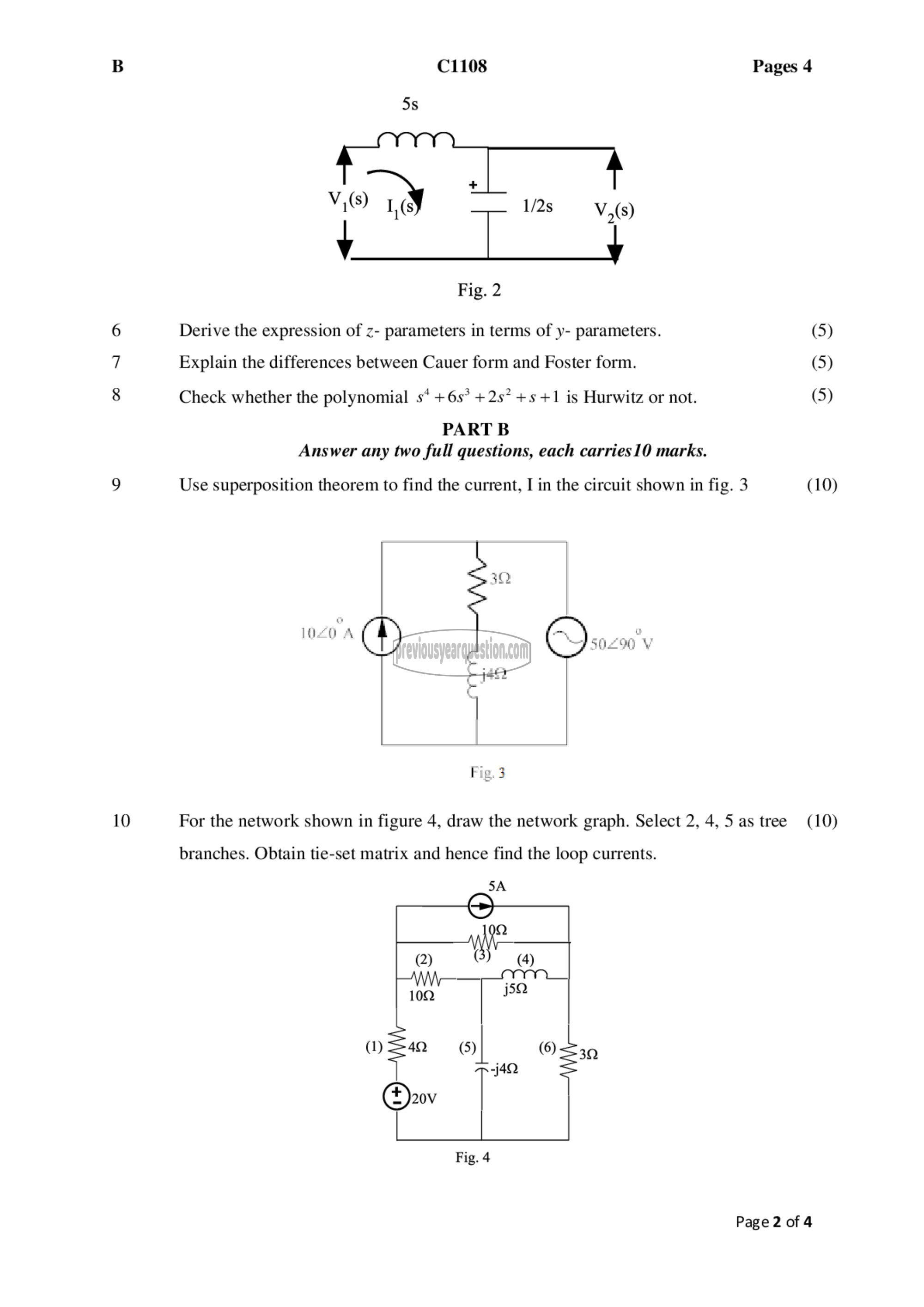 Question Paper - Circuits and, Networks-2