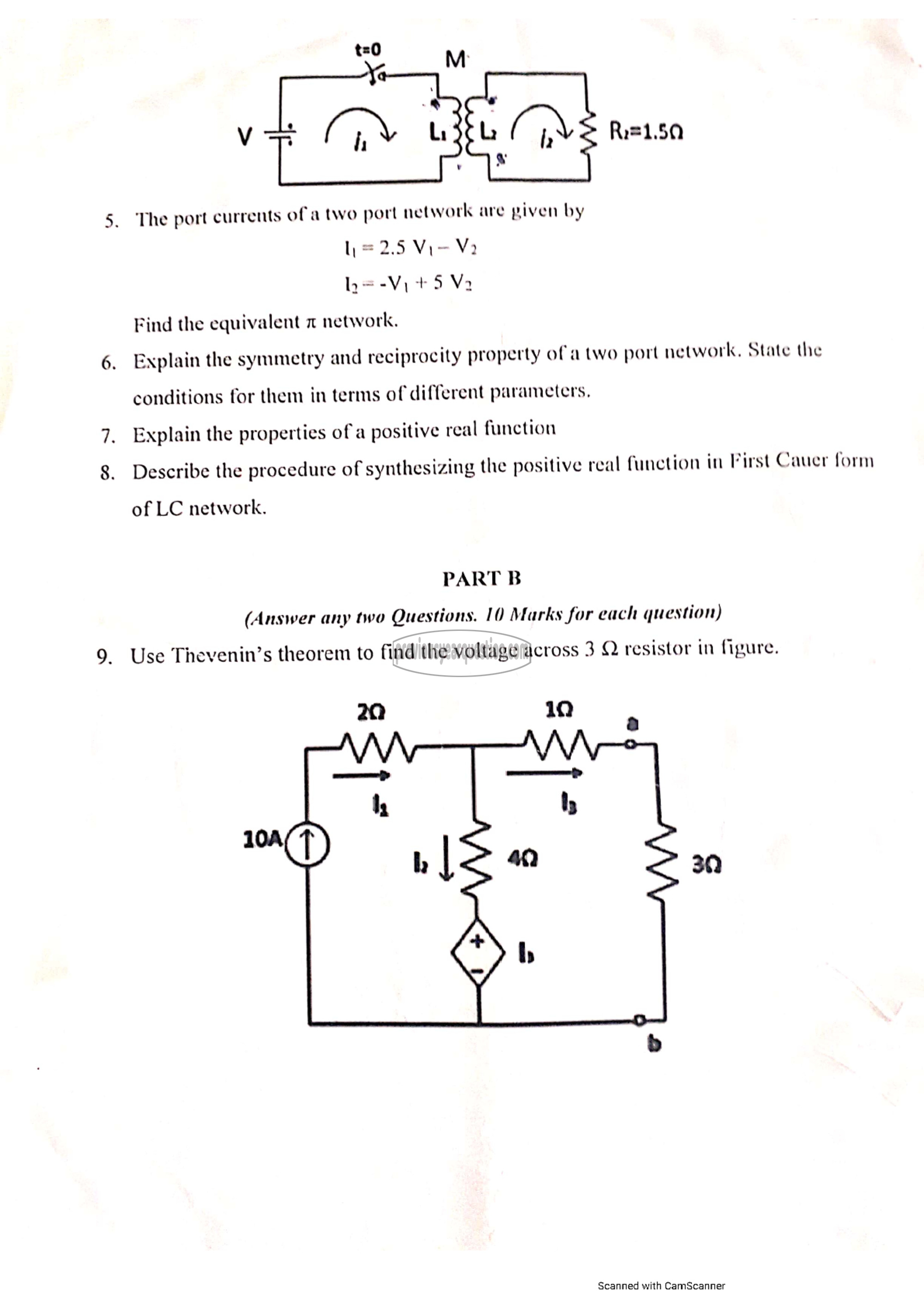 Question Paper - Circuits and, Networks-2