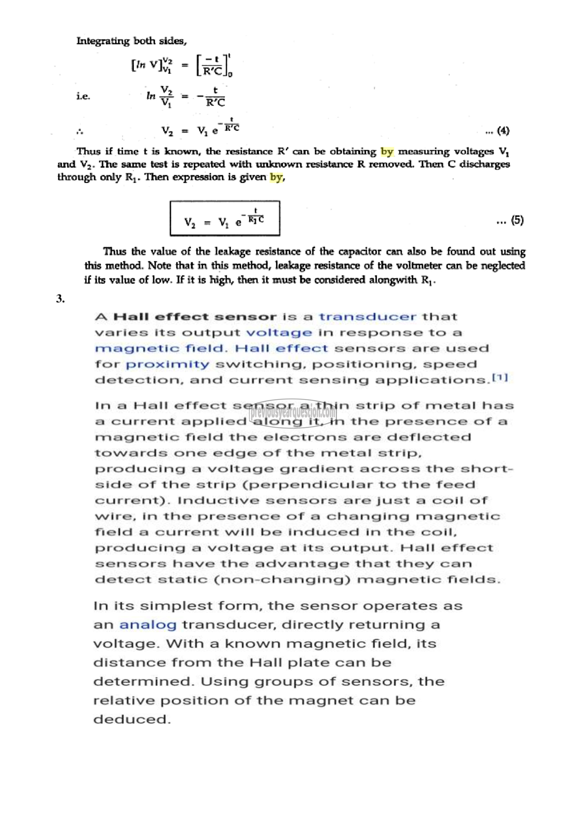 Question Paper - Measurements and Instrumentation-3