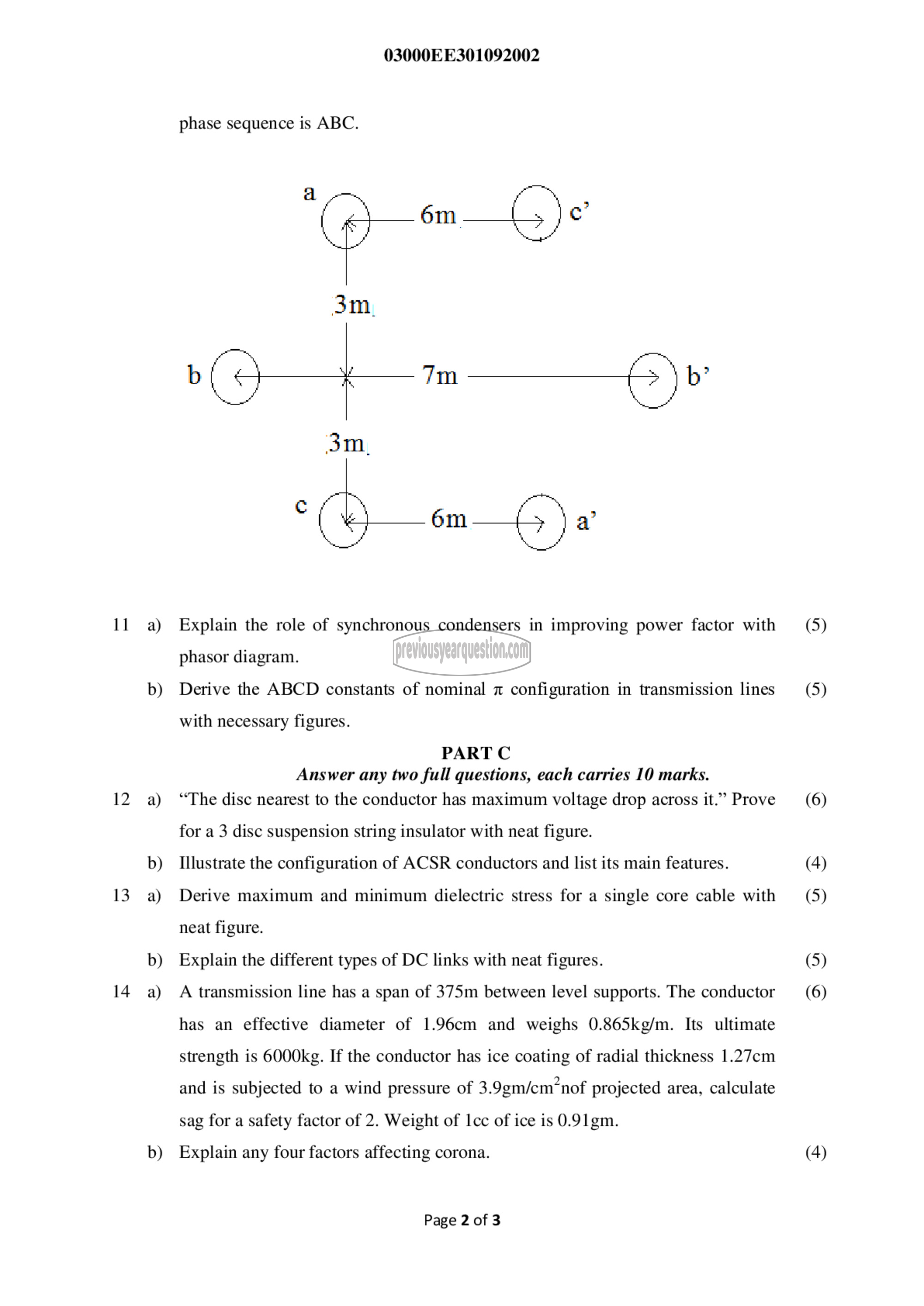 Question Paper - Power Generation, Transmission and Protection-2