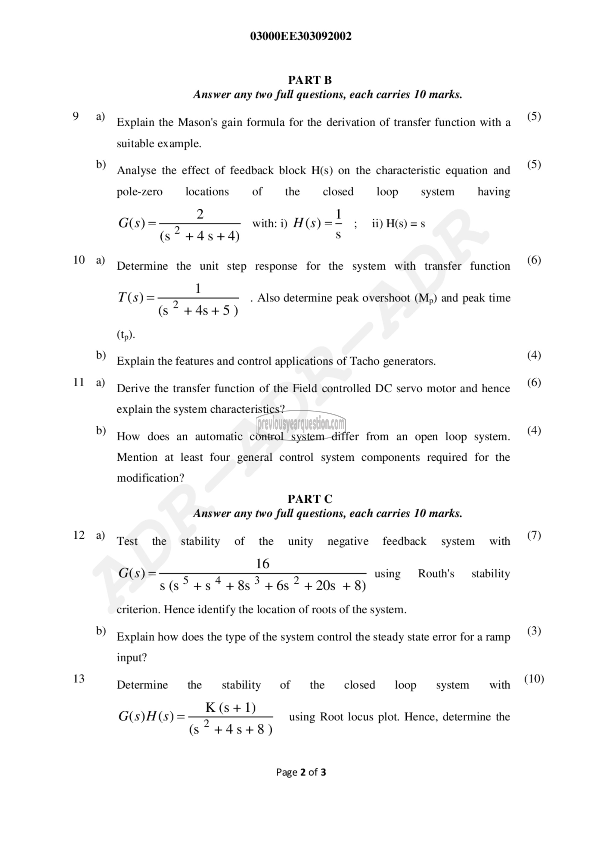 Question Paper - Linear Control Systems-2