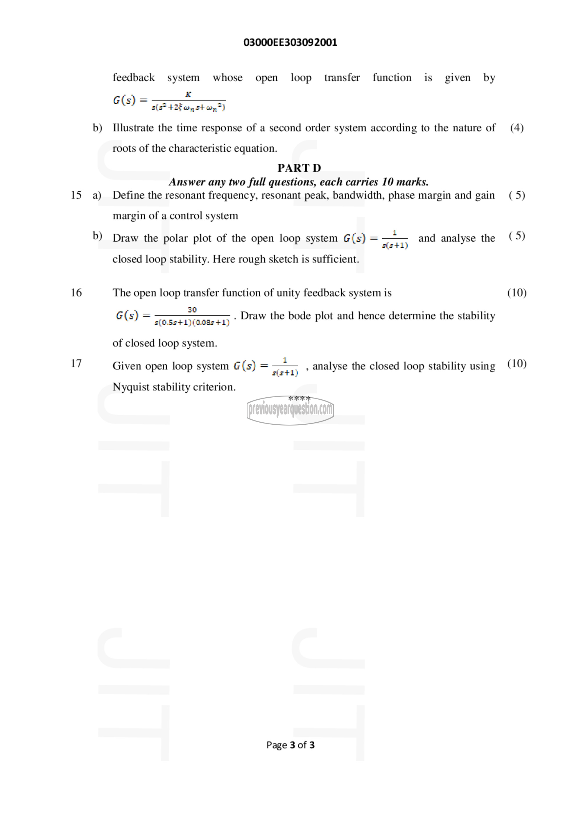 Question Paper - Linear Control Systems-3