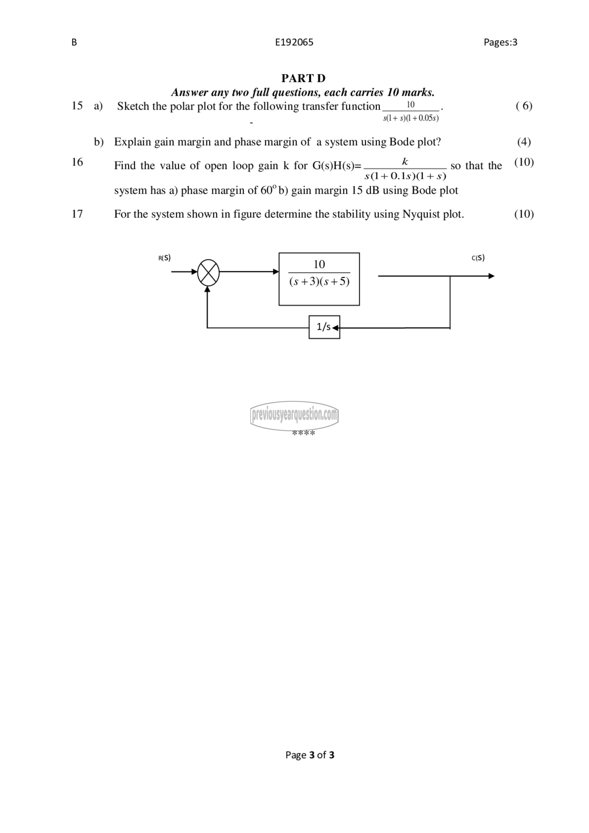 Question Paper - Linear Control Systems-3