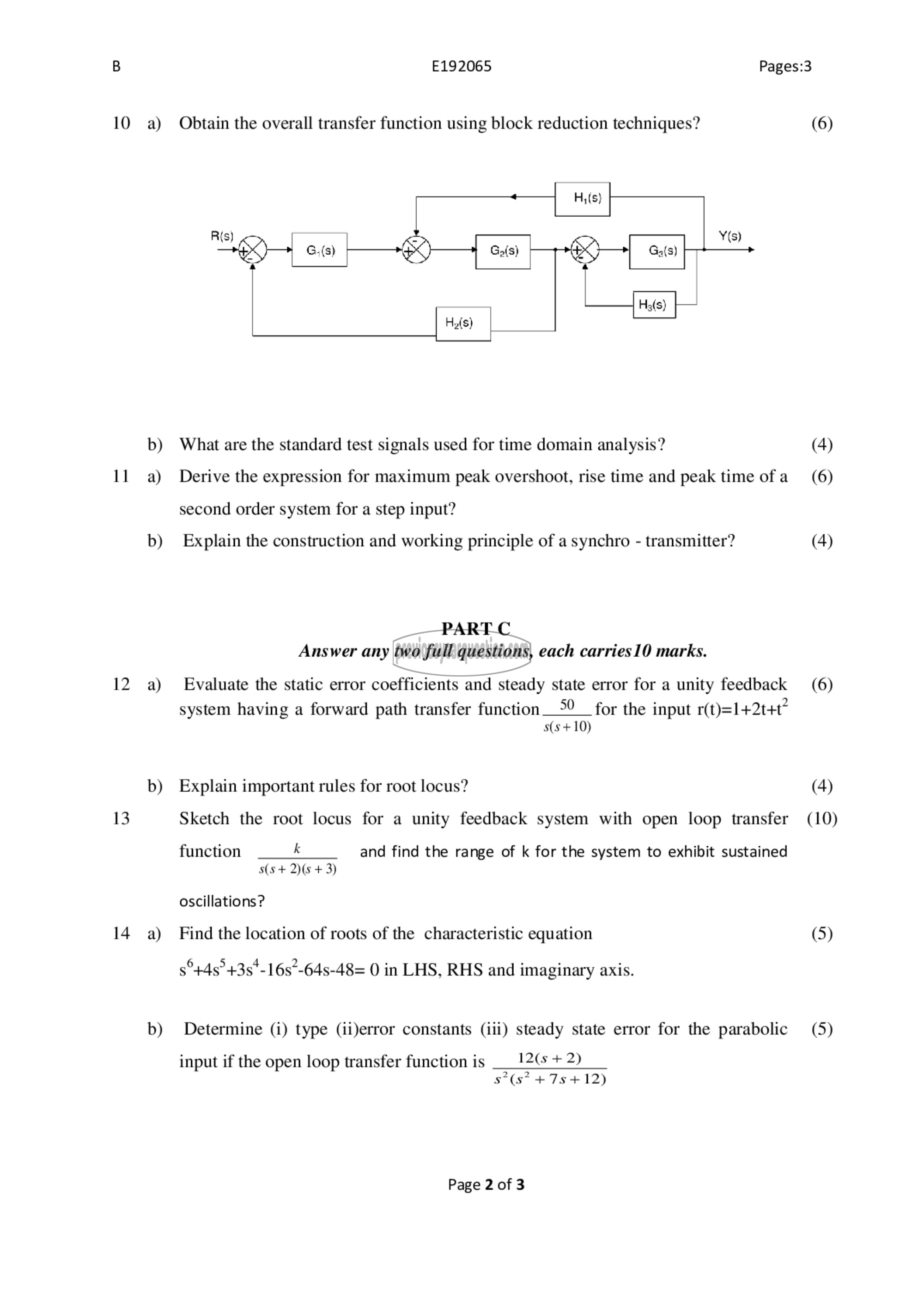 Question Paper - Linear Control Systems-2