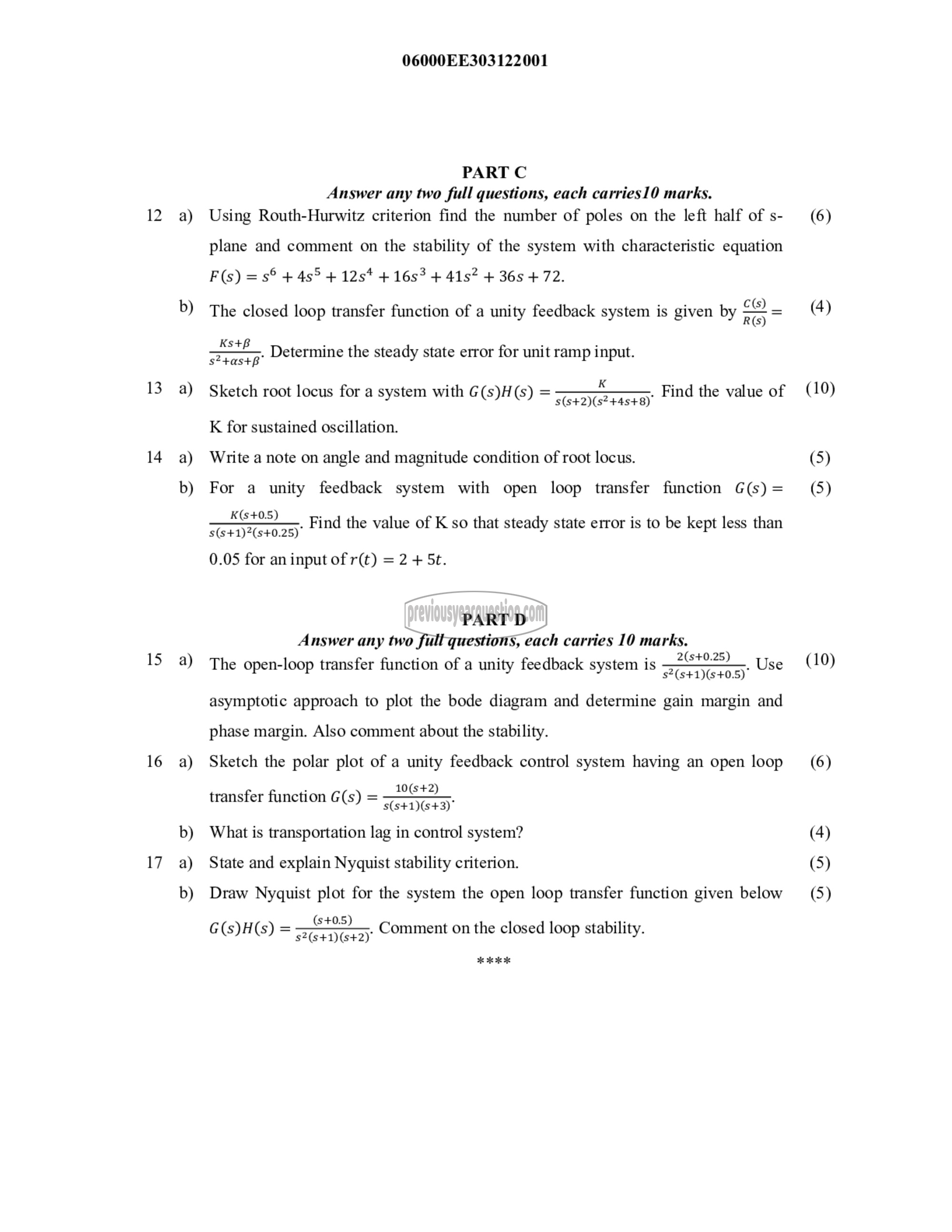 Question Paper - Linear Control Systems-3