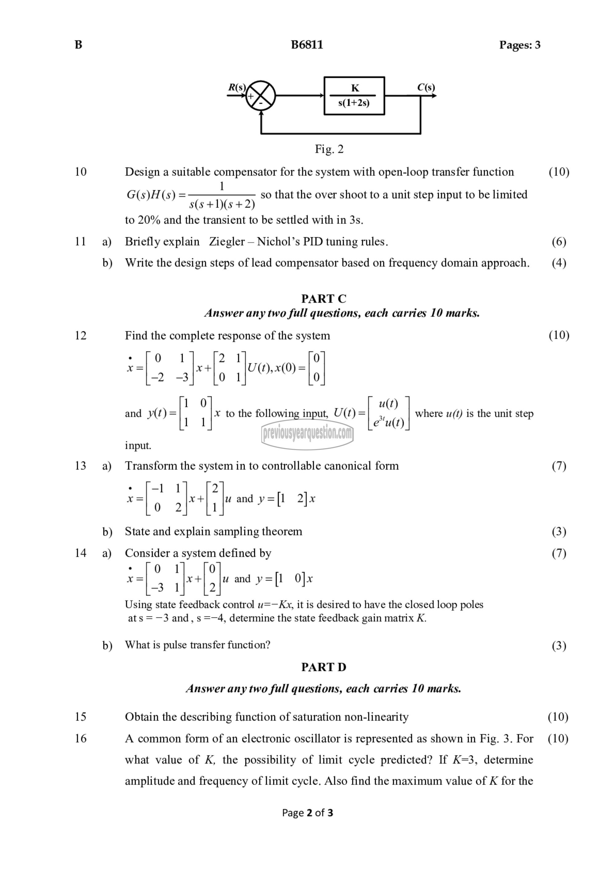 Question Paper - Advanced Control Theory-2