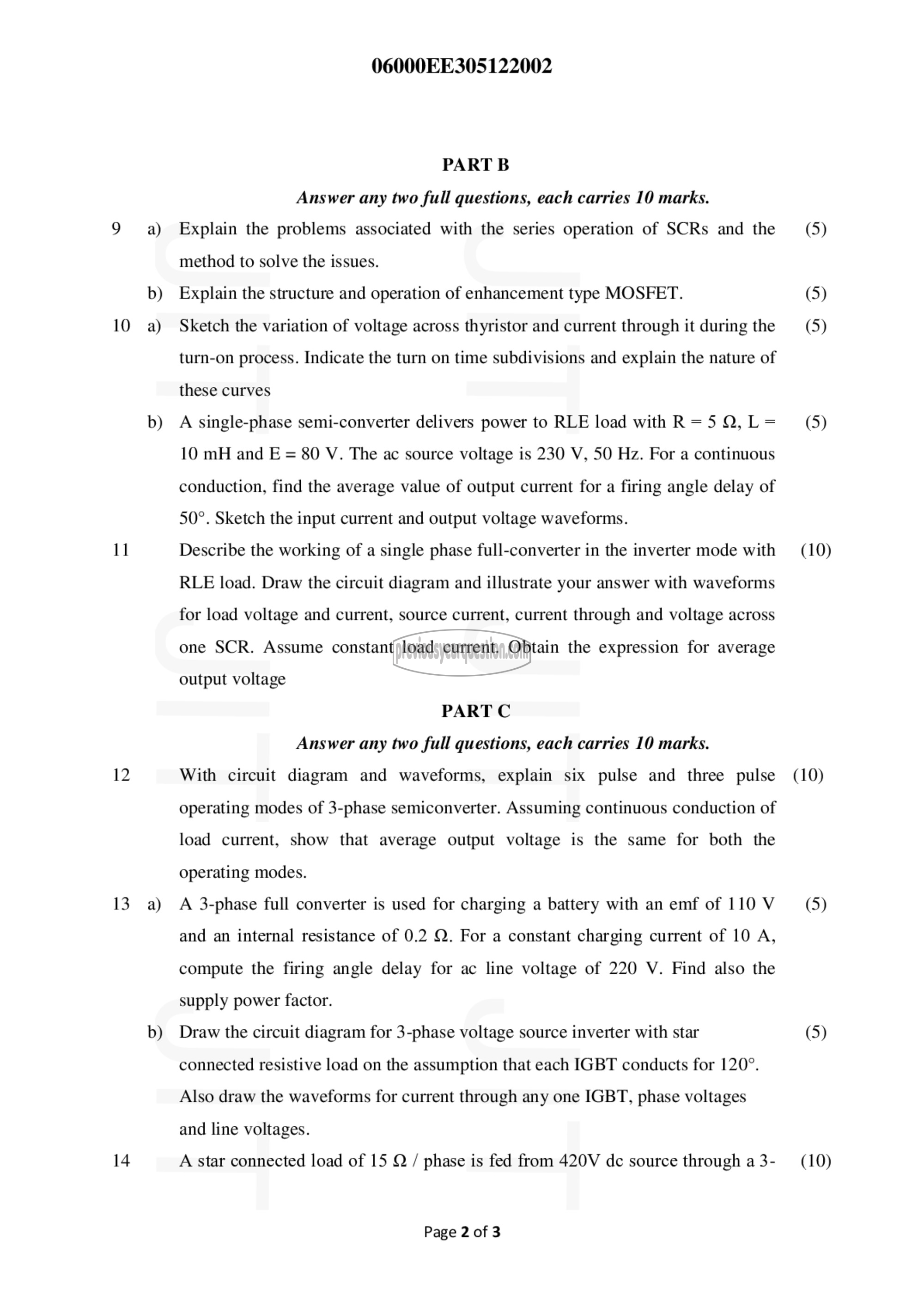 Question Paper - Power ElectronEE305ics-2