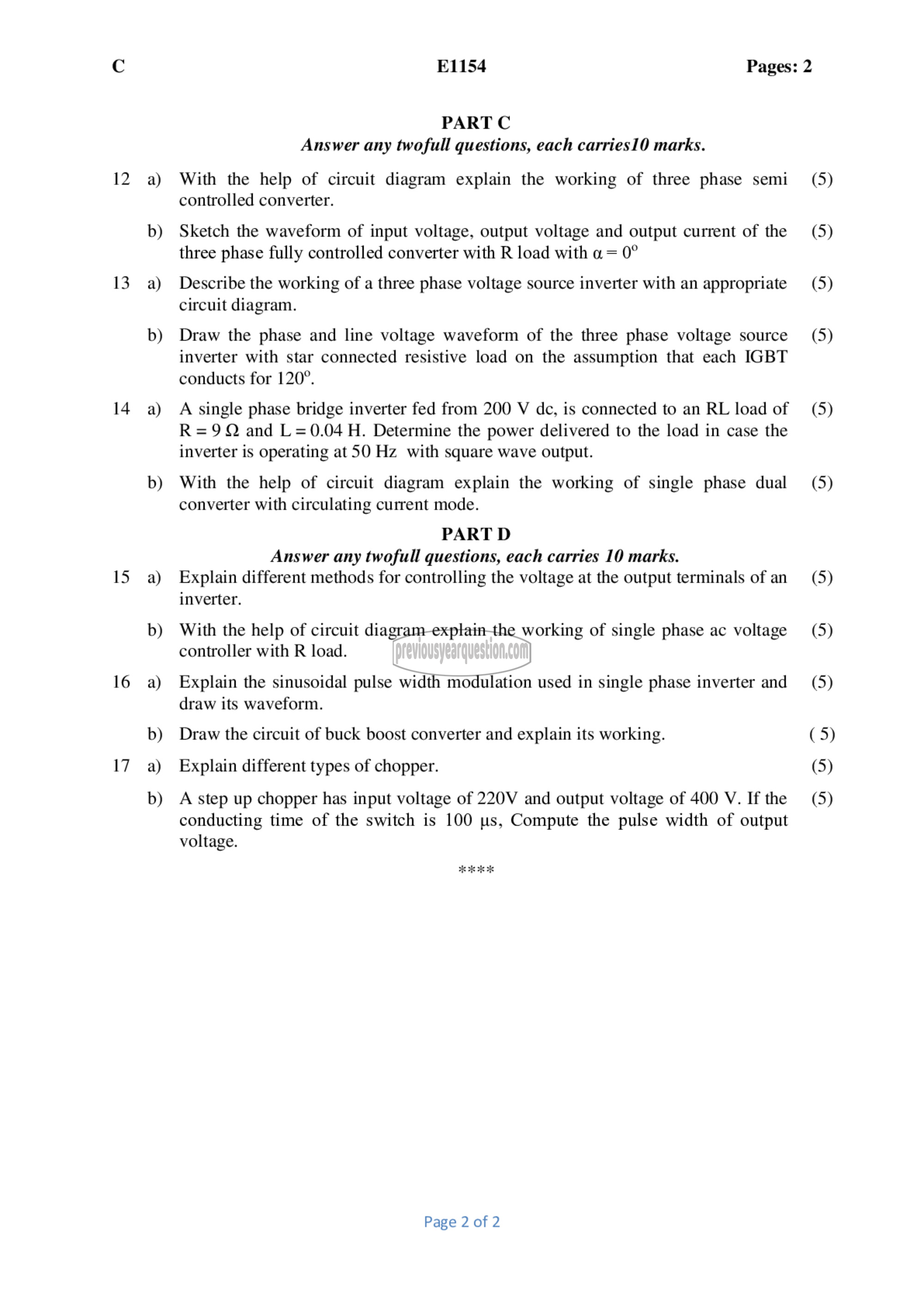 Question Paper - Power ElectronEE305ics-2