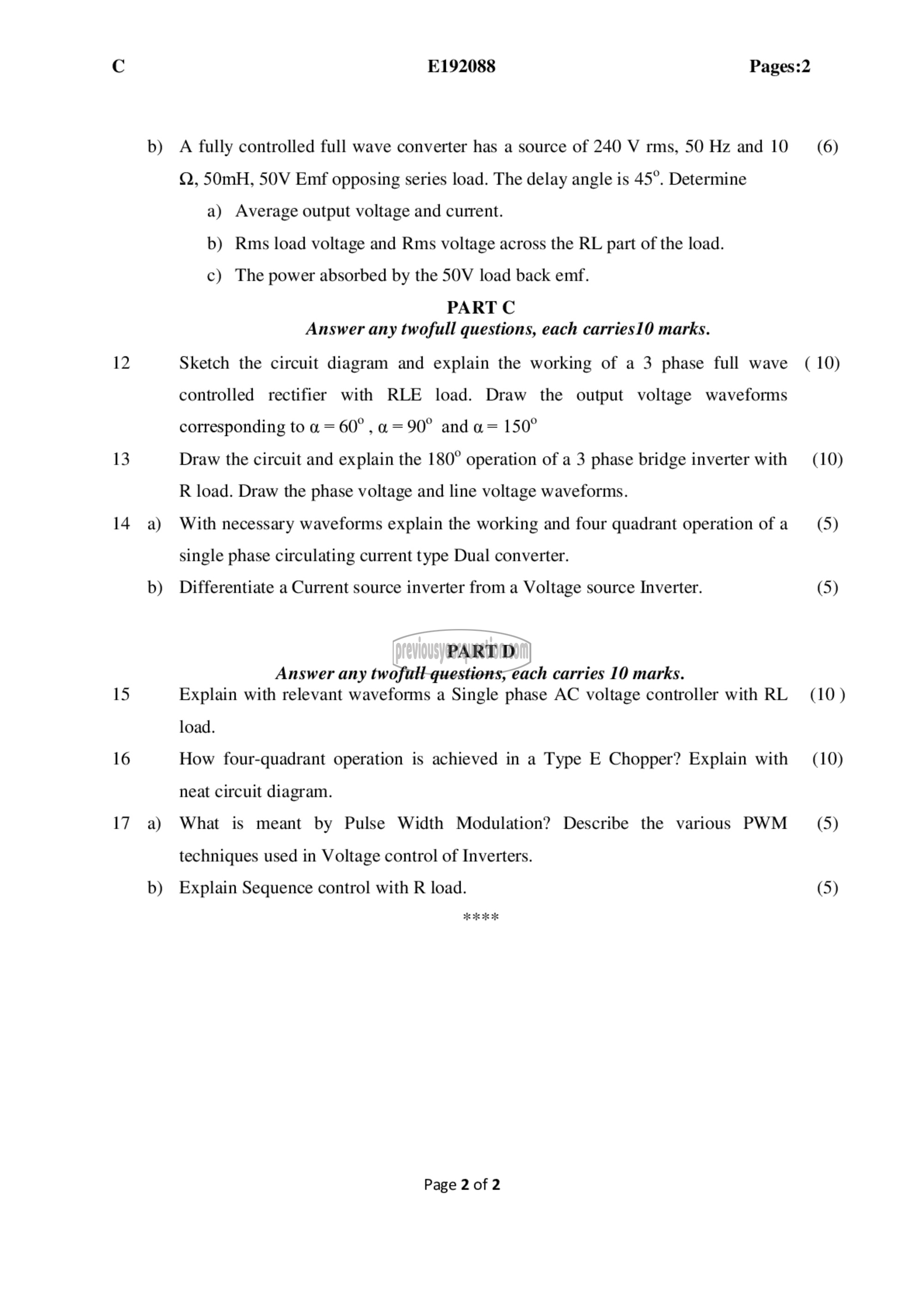 Question Paper - Power ElectronEE305ics-2