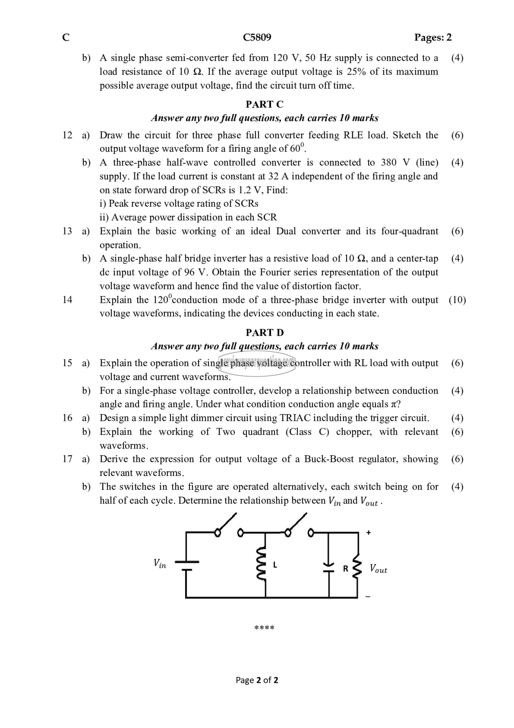 Question Paper - Power ElectronEE305ics-2