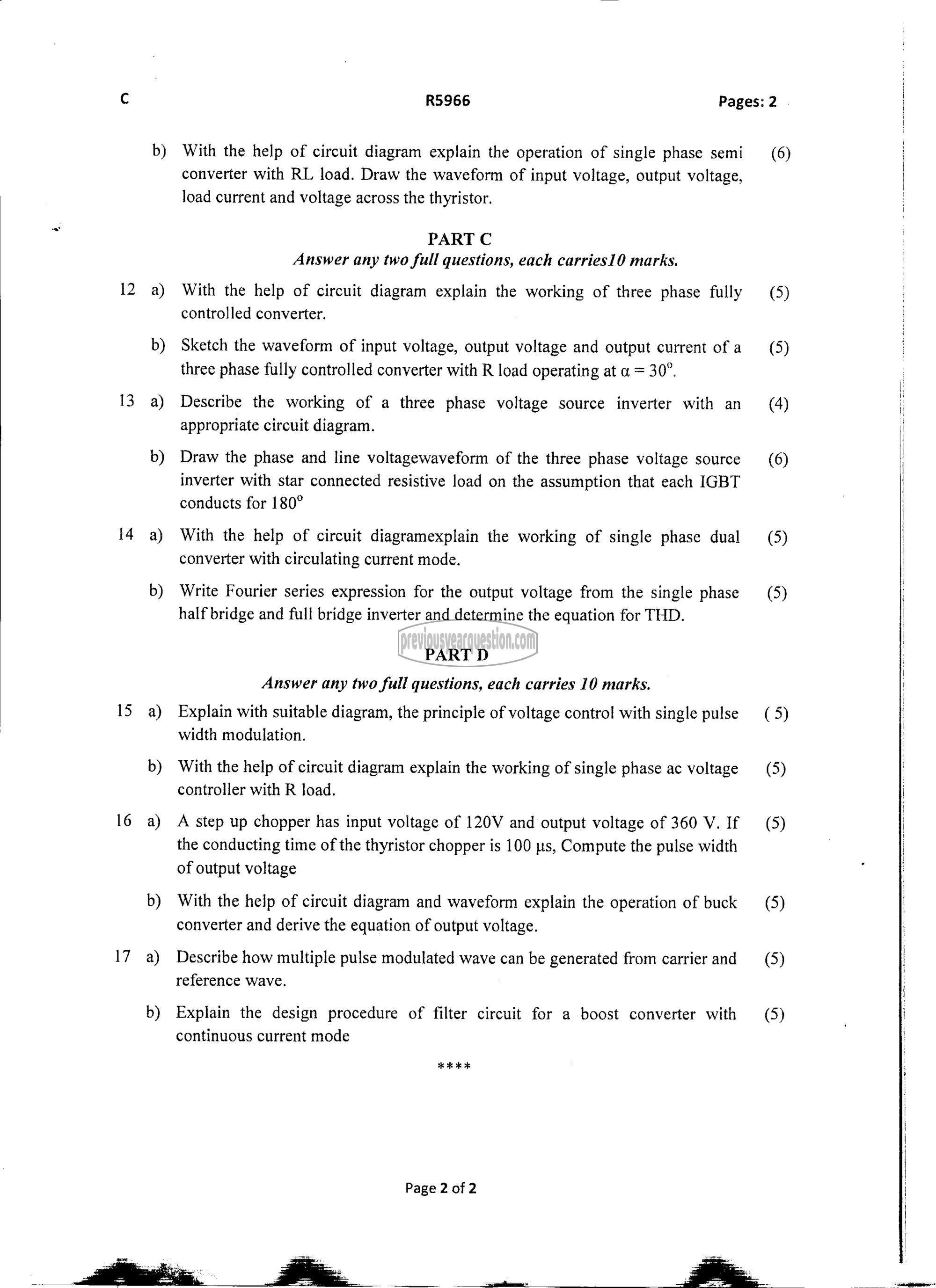 Question Paper - Power ElectronEE305ics-2