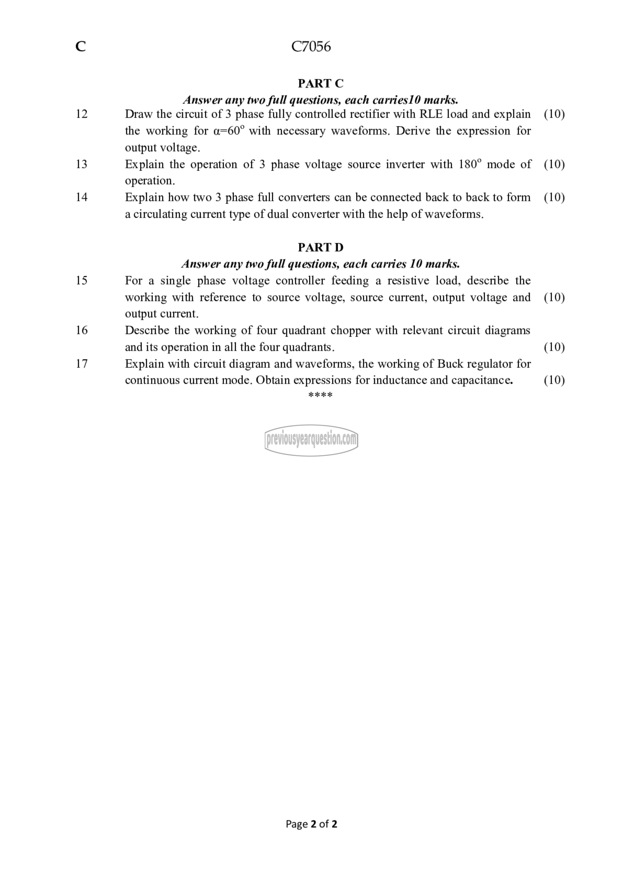 Question Paper - Power ElectronEE305ics-2